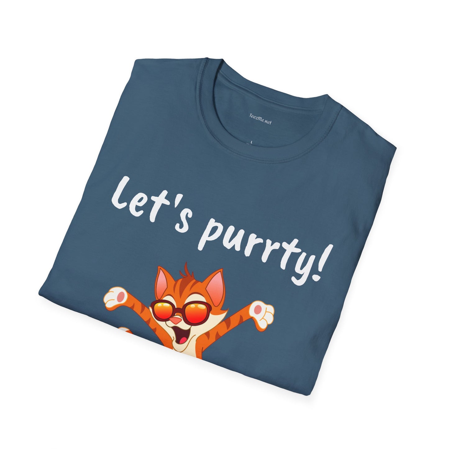Let's purrty! - Unisex Softstyle T-Shirt 100% Cotton Graphic