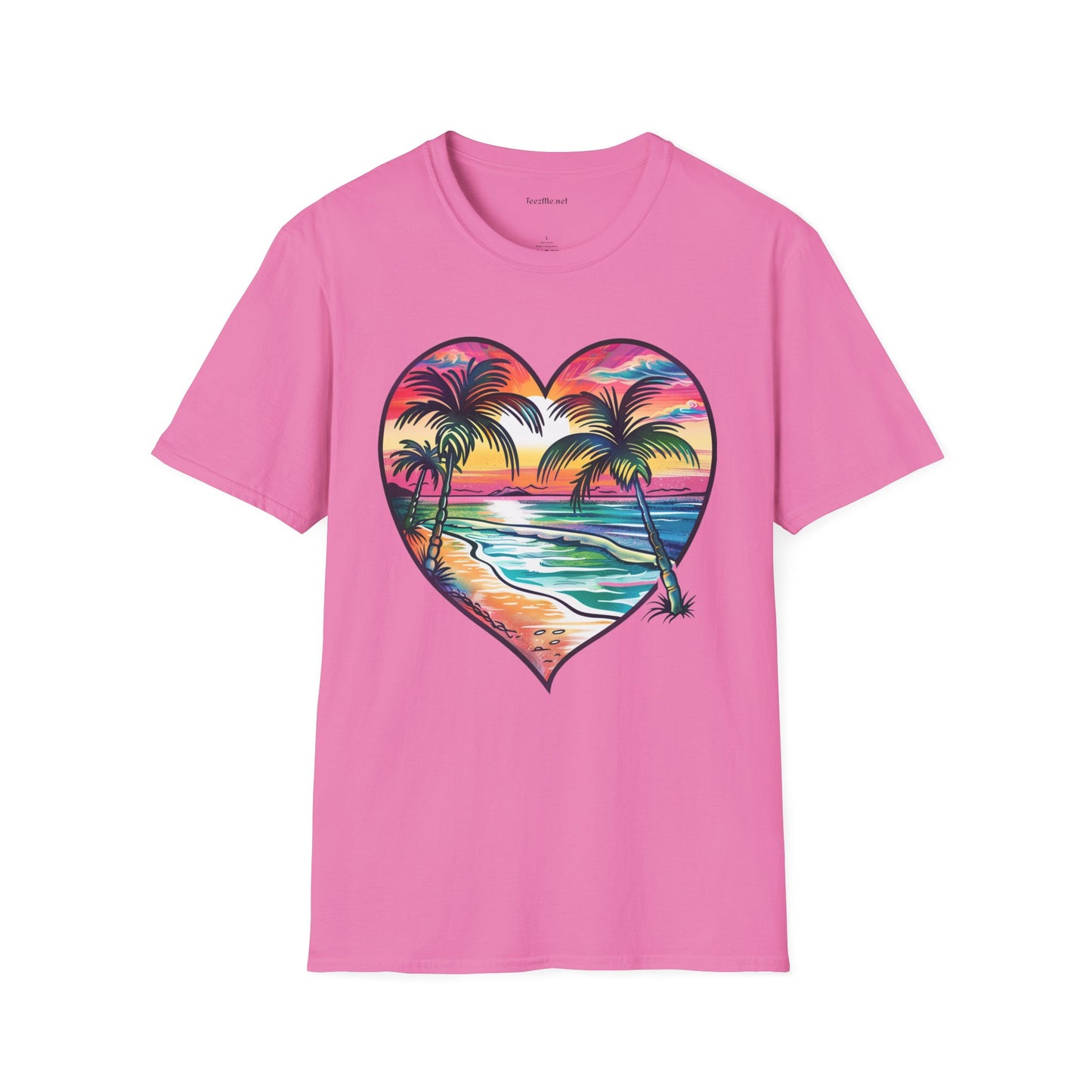 Beach Watercolor2 Unisex Soft T-Shirt 100% Cotton Graphic