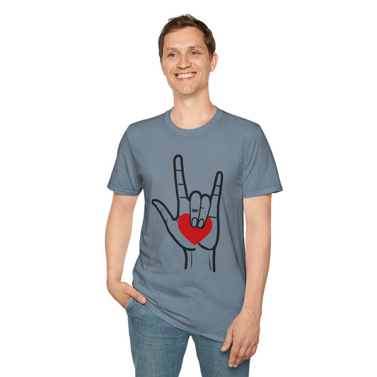 ASL Love  - Unisex Softstyle T-Shirt 100% Cotton Graphic