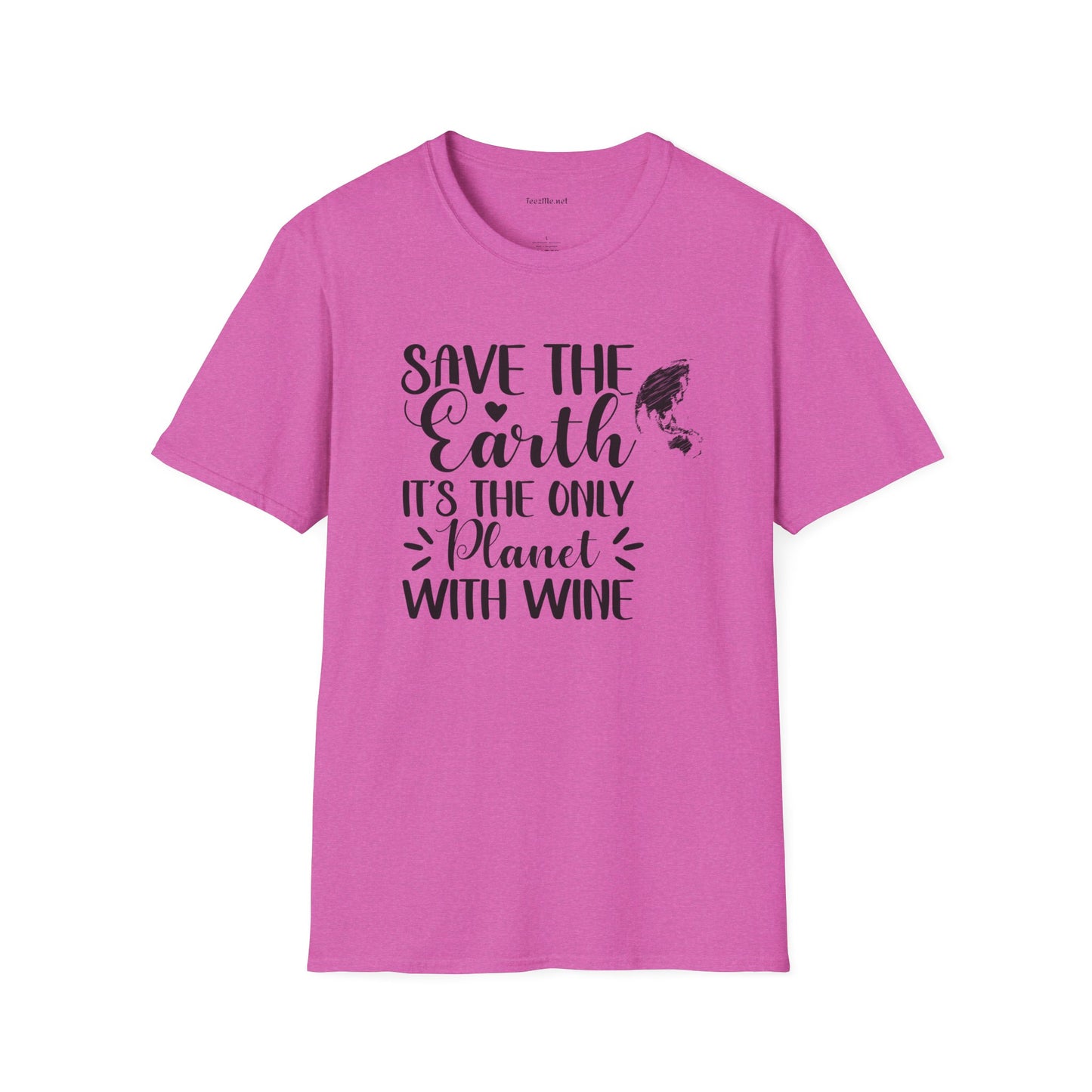 Save the Earth (Wine) Unisex Soft T-Shirt 100% Cotton Graphic