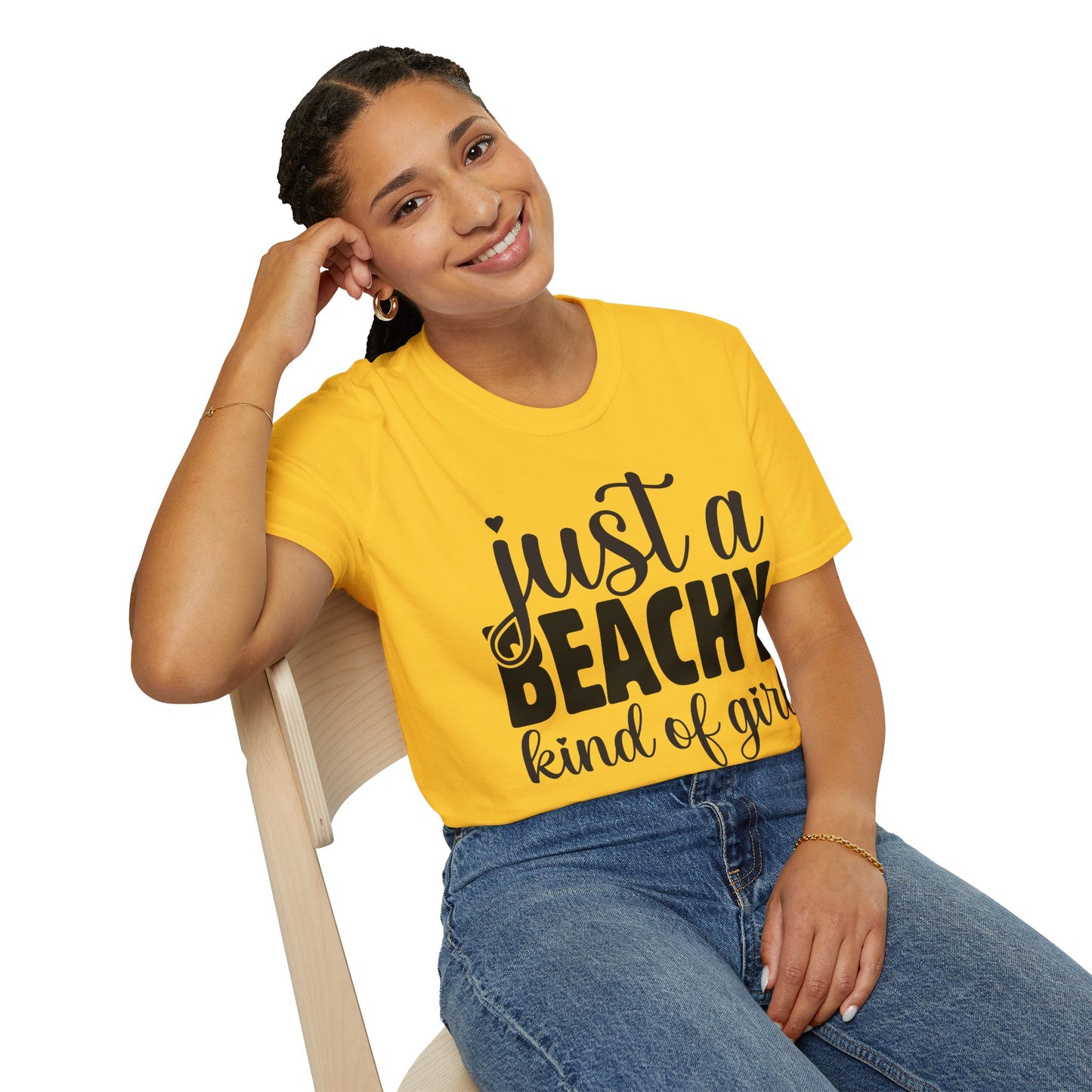 Just a BEACHY kind of girl Unisex Softstyle T-Shirt 100% Cotton Graphic