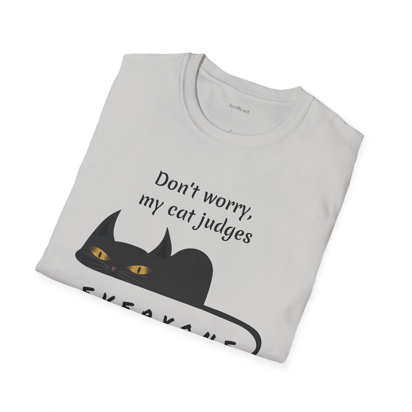 Judging Cat - Unisex Softstyle T-Shirt 100% Cotton Graphic