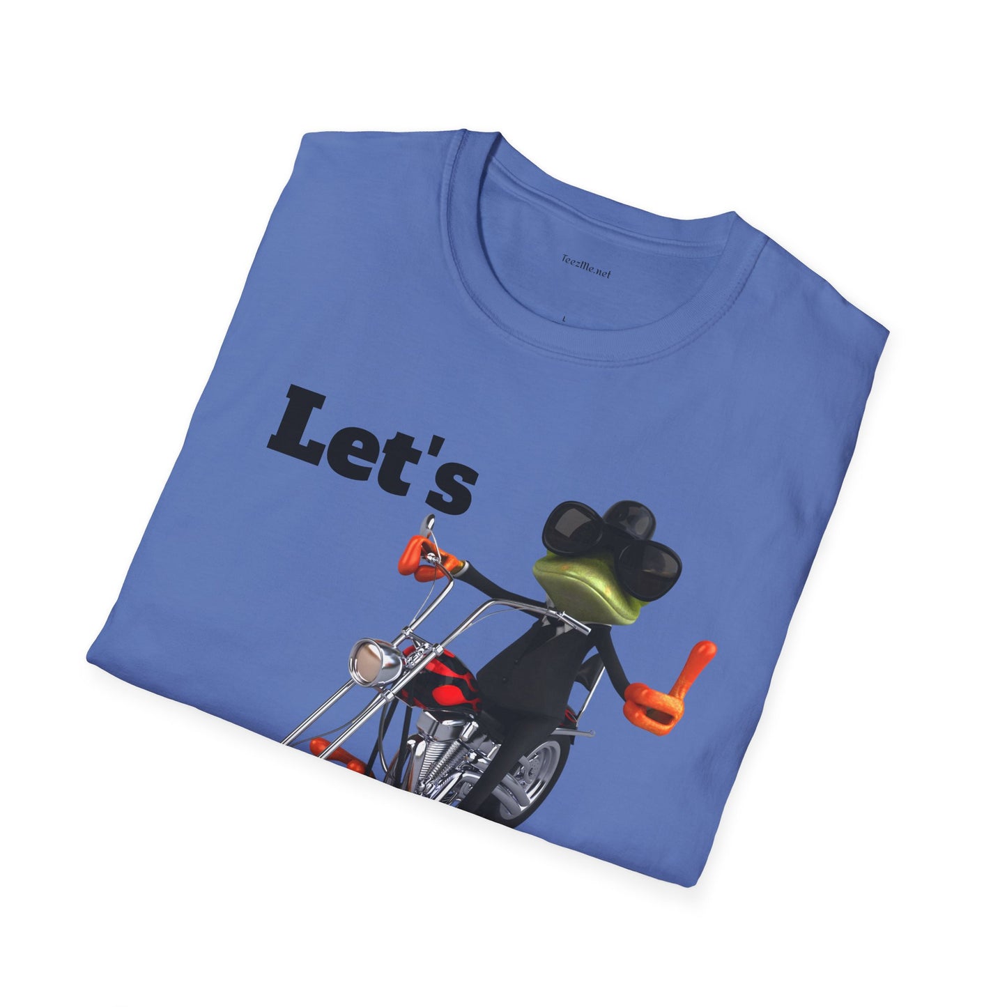 Let's Ride - Unisex Softstyle T-Shirt 100% Cotton Graphic Motorcycle Harley