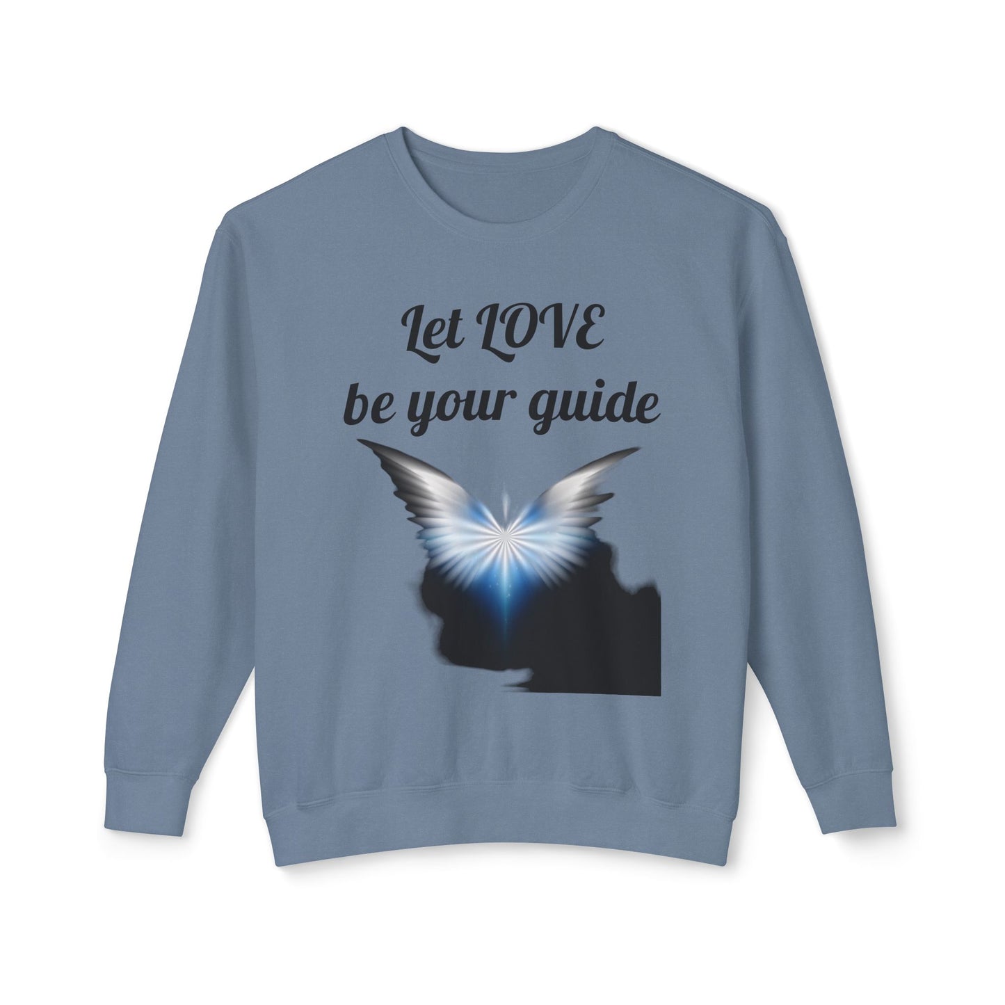 Let Love be your guide - Unisex Lightweight Crewneck Sweatshirt