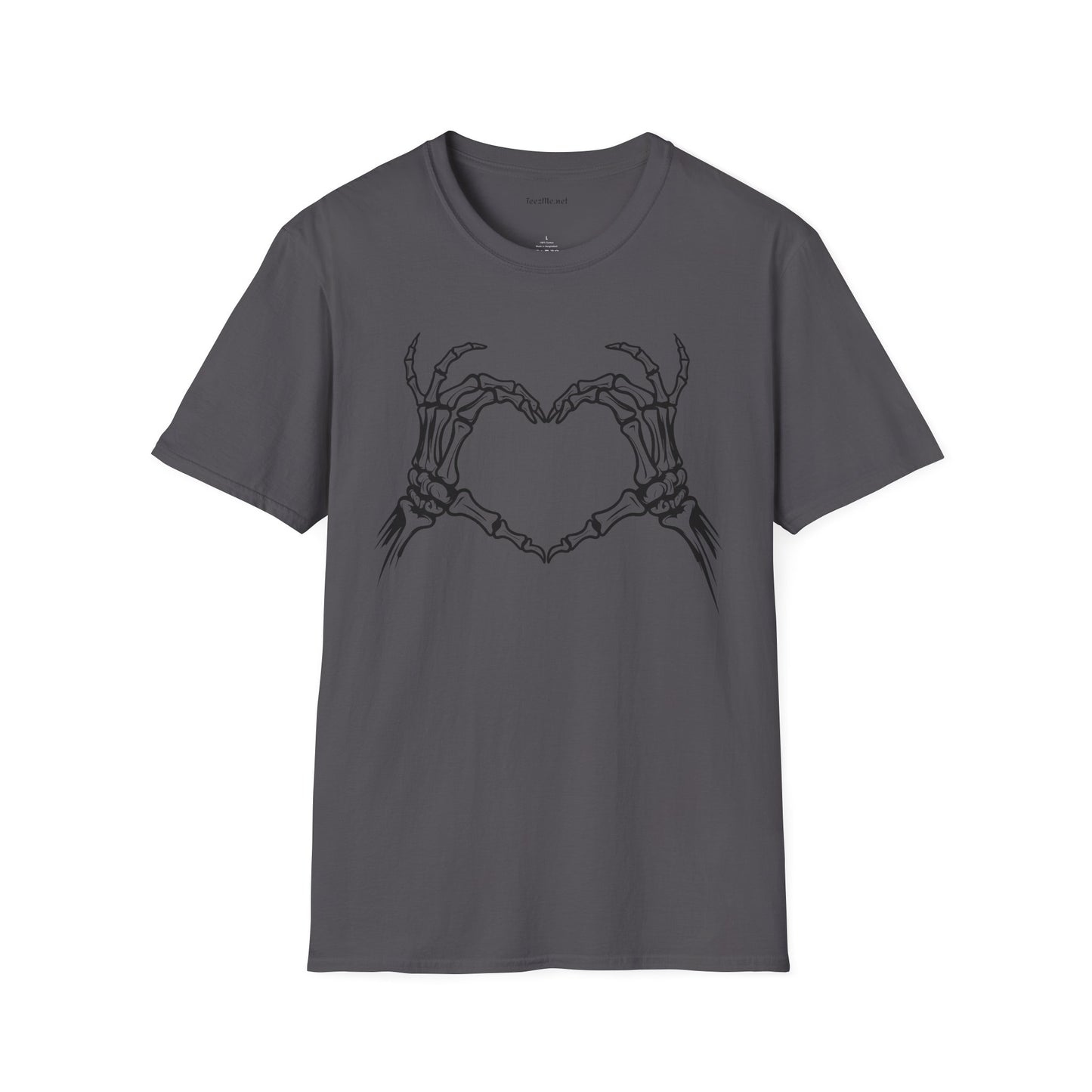 Skeleton Heart Hands Unisex Softstyle T-Shirt 100% Cotton