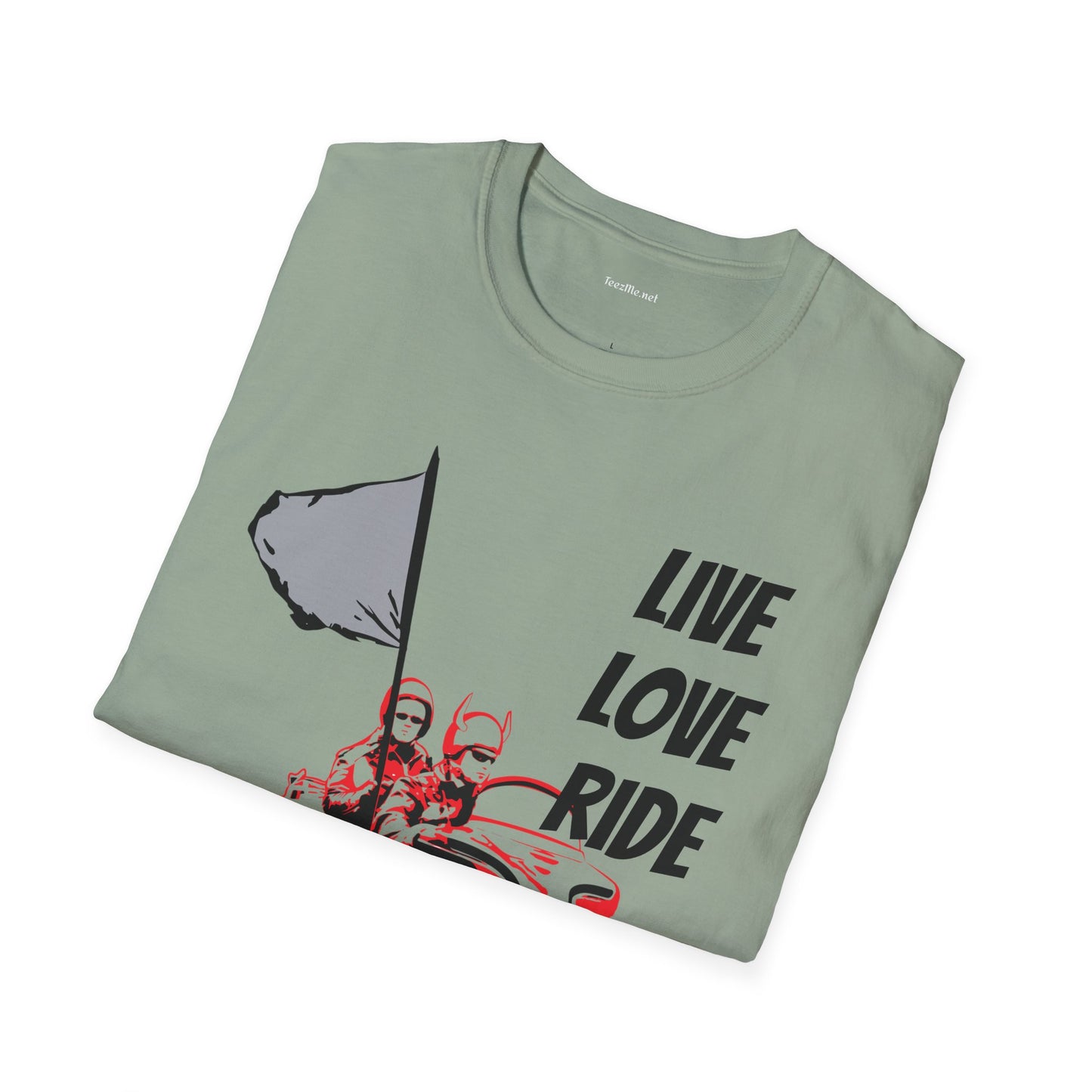 Live Love Ride - Unisex Softstyle T-Shirt 100% Cotton Graphic Motorcycle Harley