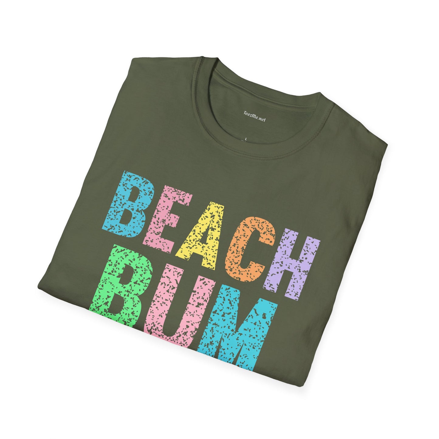 Beach Bum - Unisex Softstyle T-Shirt 100% Cotton Graphic