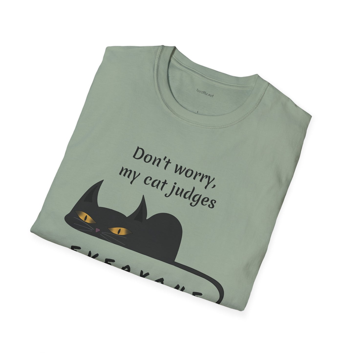 Judging Cat - Unisex Softstyle T-Shirt 100% Cotton Graphic