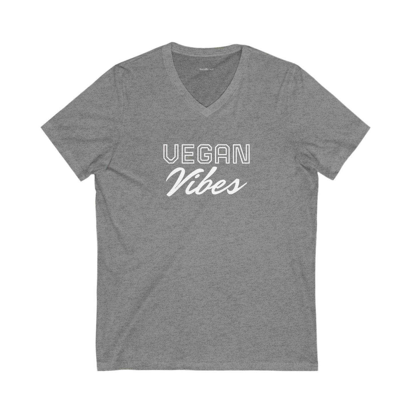 VEGAN Vibes Unisex Jersey Short Sleeve V-Neck Tee