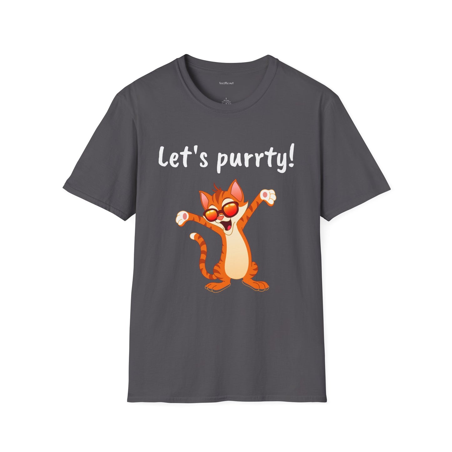 Let's purrty! - Unisex Softstyle T-Shirt 100% Cotton Graphic