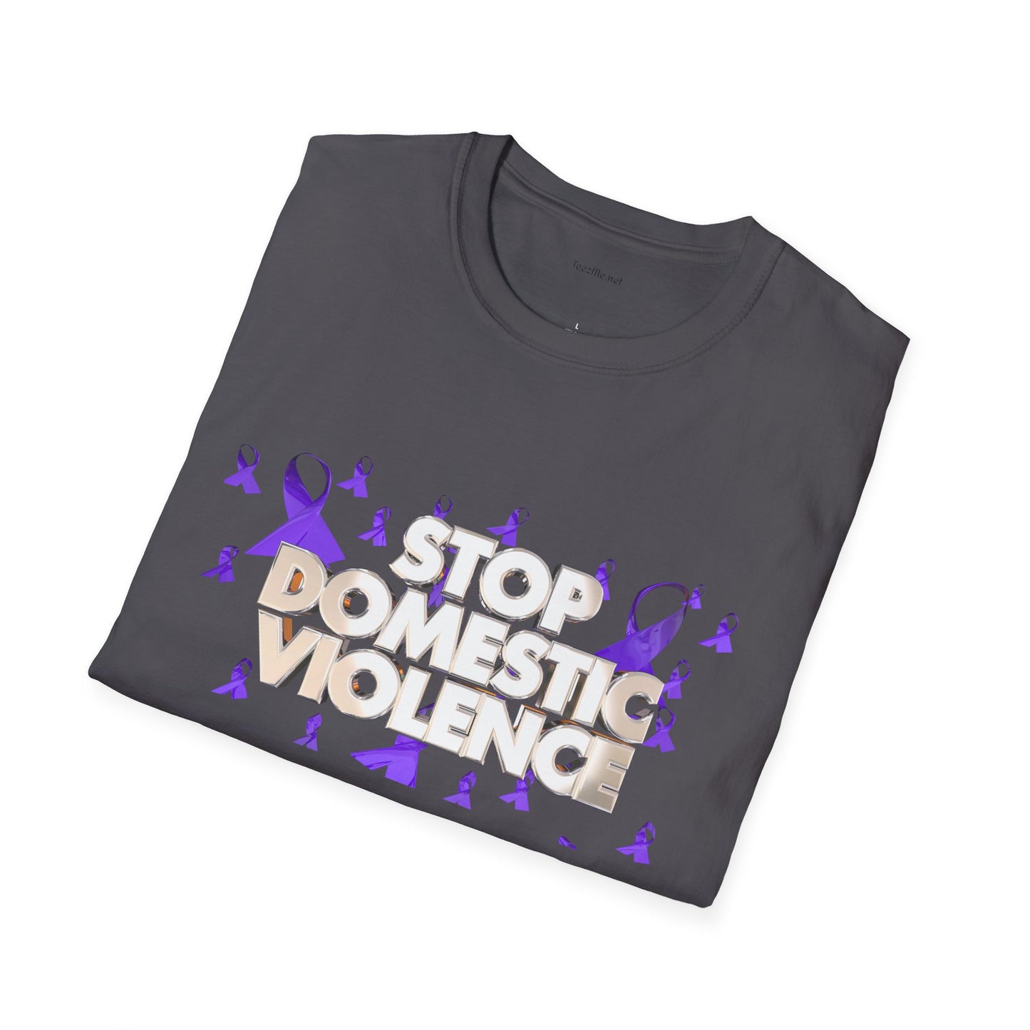 STOP DOMESTIC VIOLENCE - Unisex Softstyle T-Shirt 100% Cotton Graphic