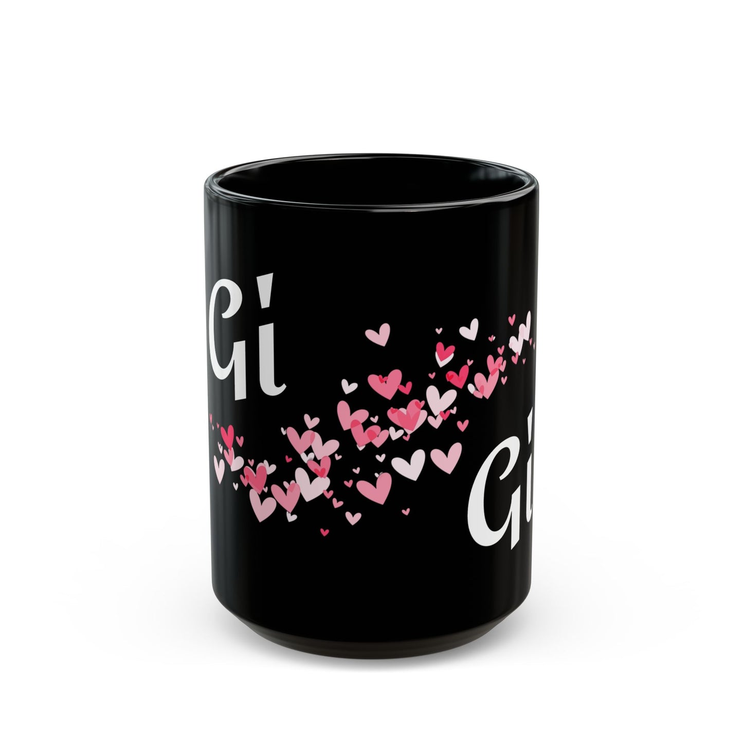 GiGi with hearts - Black Mug (11oz, 15oz) #Coffee #Tea