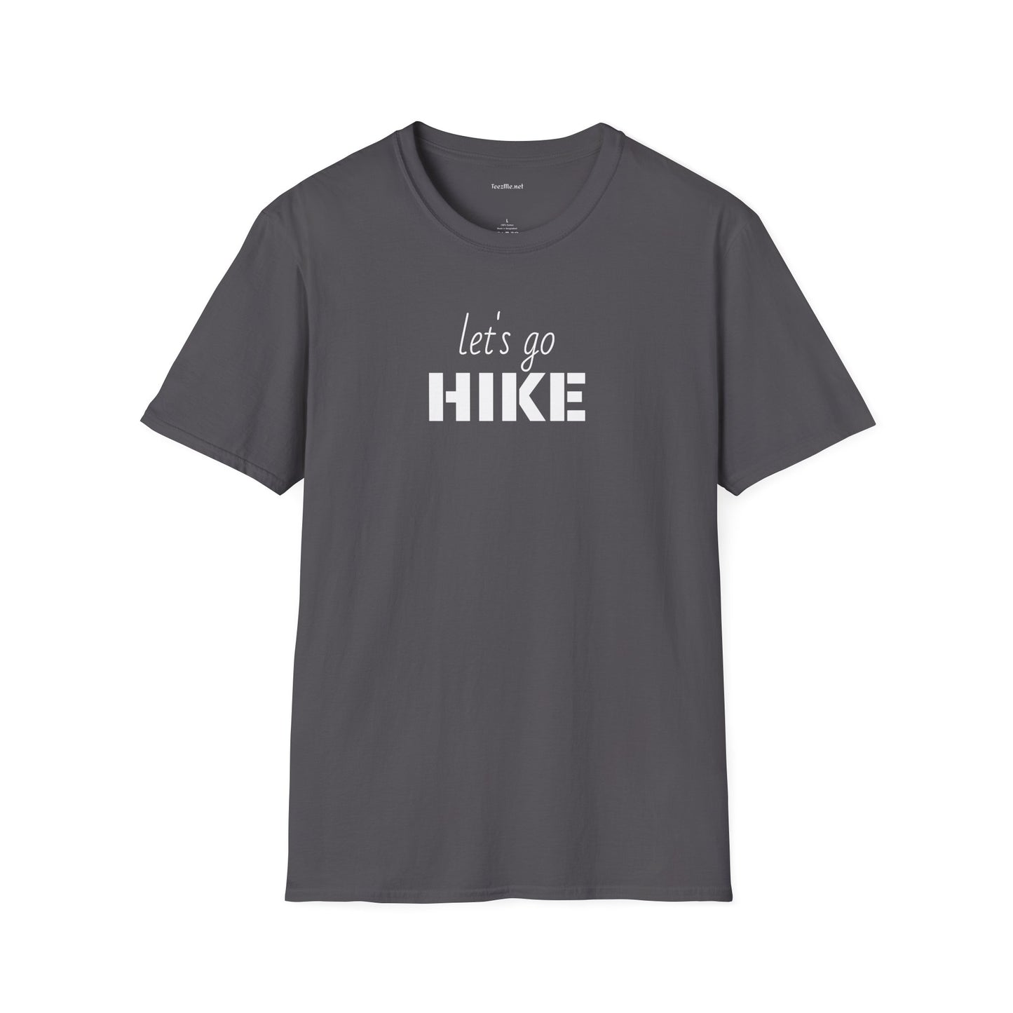 let's go HIKE - Unisex Softstyle T-Shirt 100% Cotton Graphic
