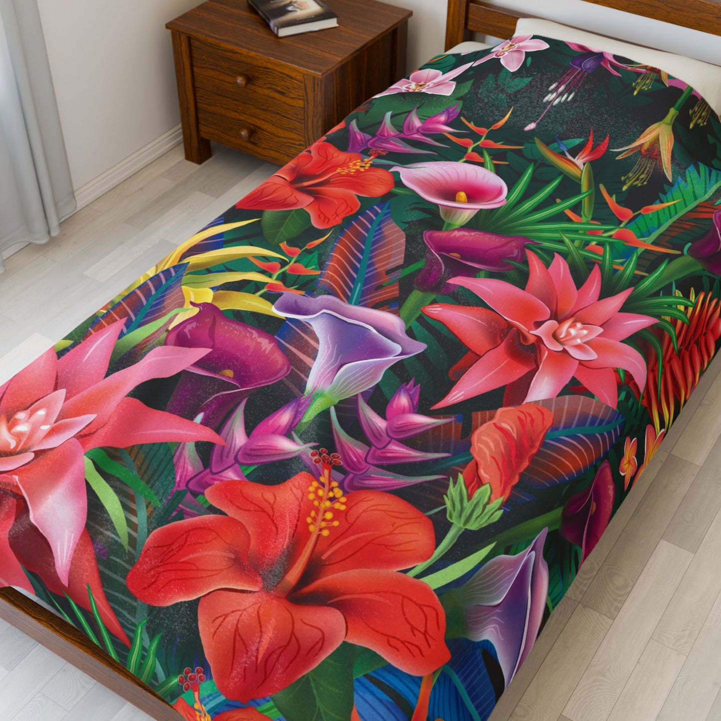 Tropical Dreams Velveteen Plush Blanket