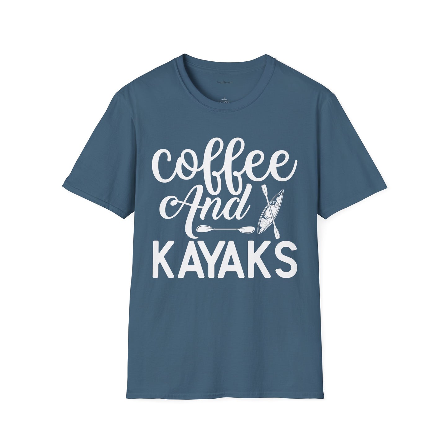 Coffee and Kayaks - Unisex Softstyle T-Shirt 100% Cotton Graphic