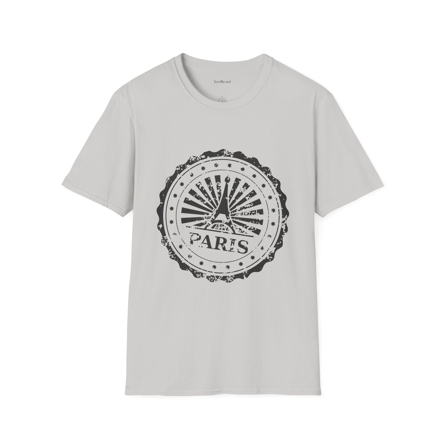 Paris Stamp Unisex Softstyle T-Shirt 100% Cotton