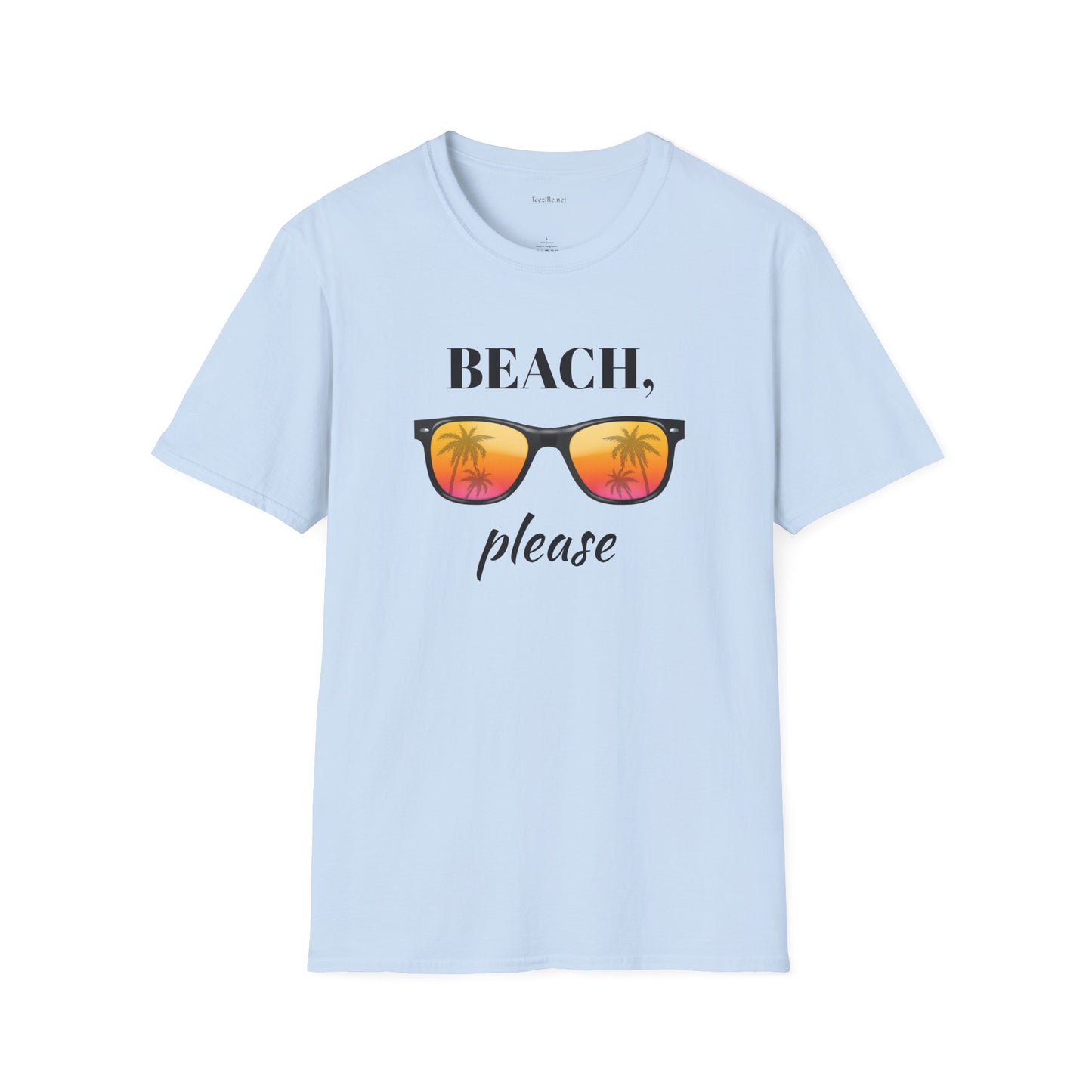 Beach please - Unisex Softstyle T-Shirt 100% Cotton Graphic