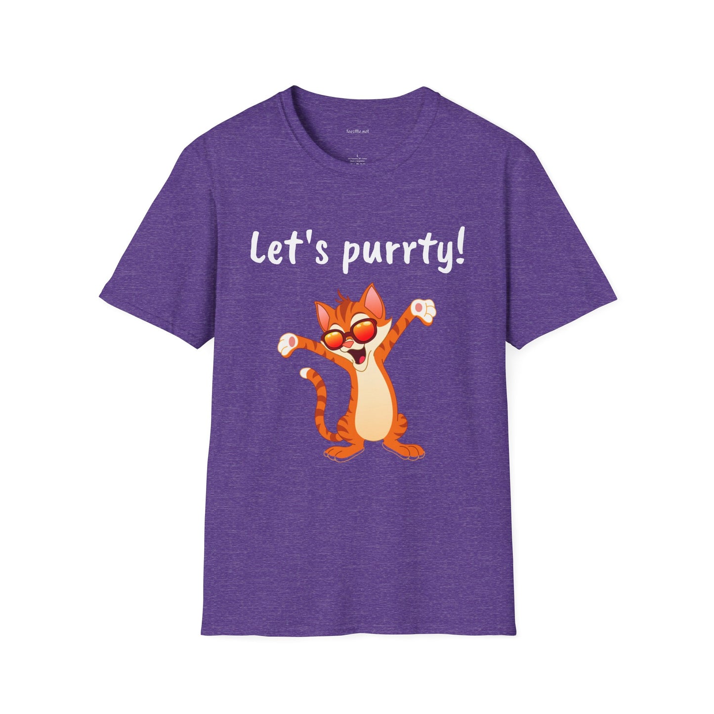 Let's purrty! - Unisex Softstyle T-Shirt 100% Cotton Graphic