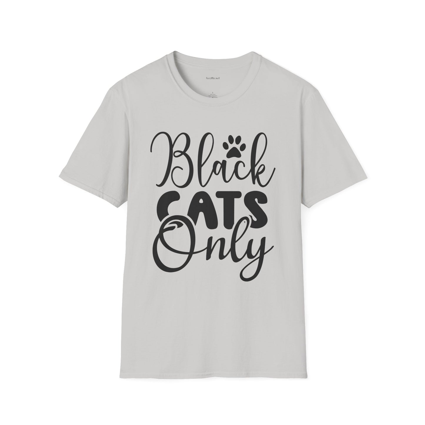Black Cats Only - Unisex Softstyle T-Shirt 100% Cotton Graphic