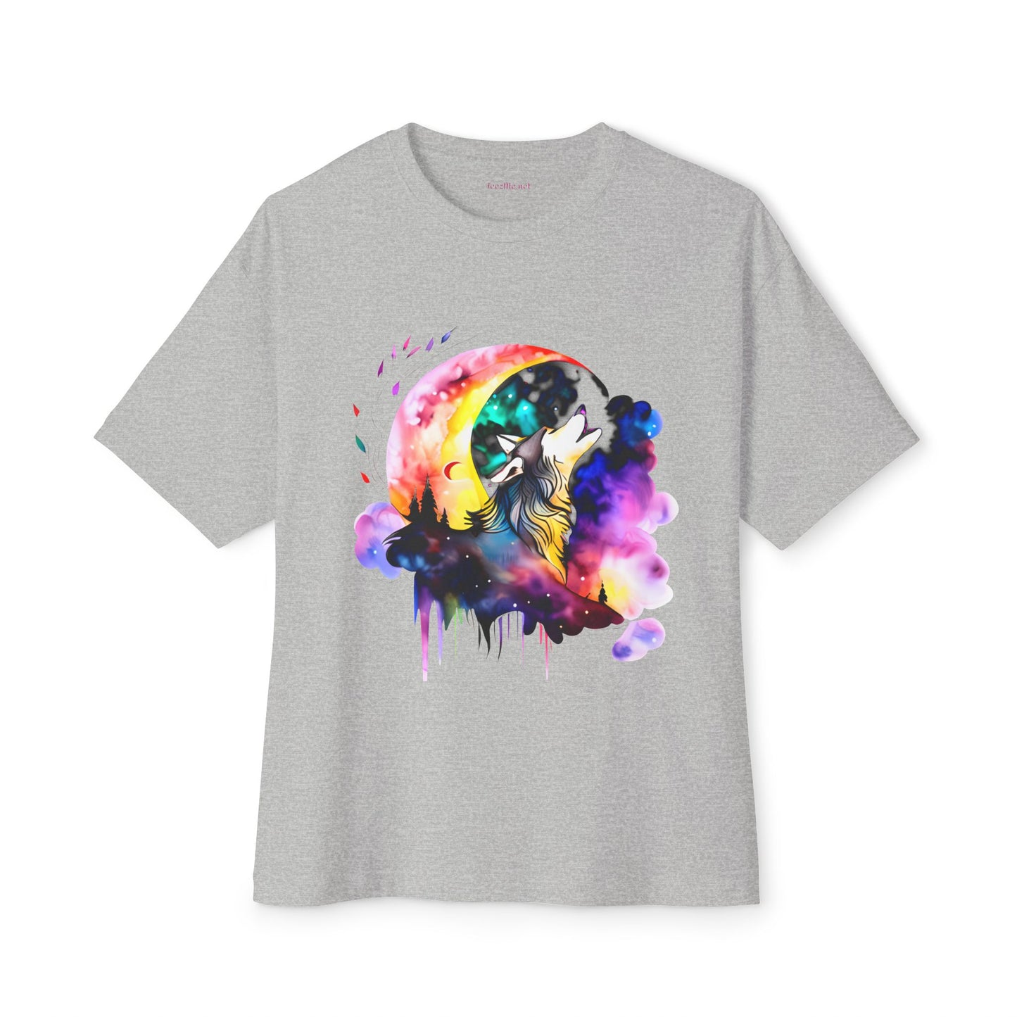 Regal Wolf Howling Unisex Oversized Boxy Tee
