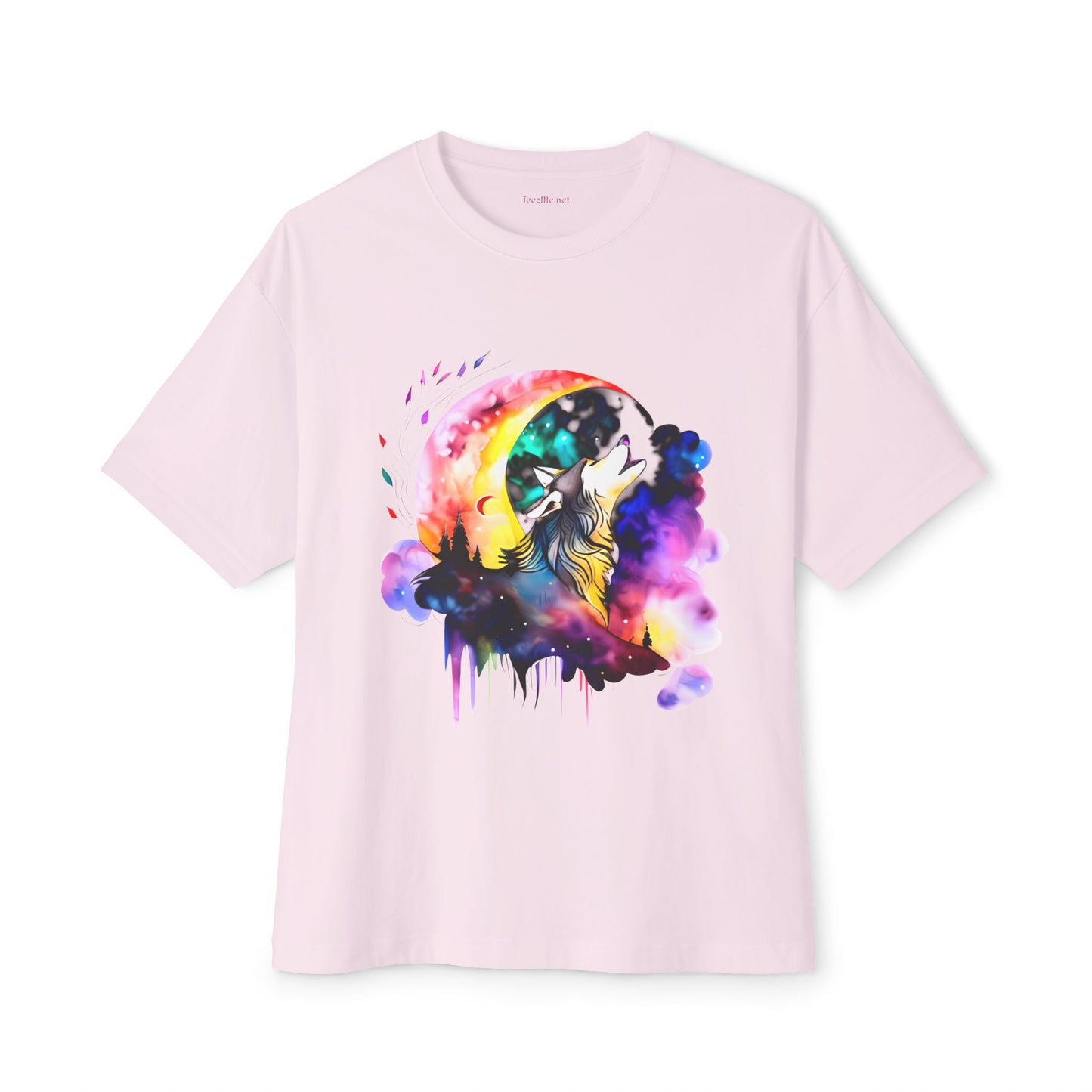 Regal Wolf Howling Unisex Oversized Boxy Tee