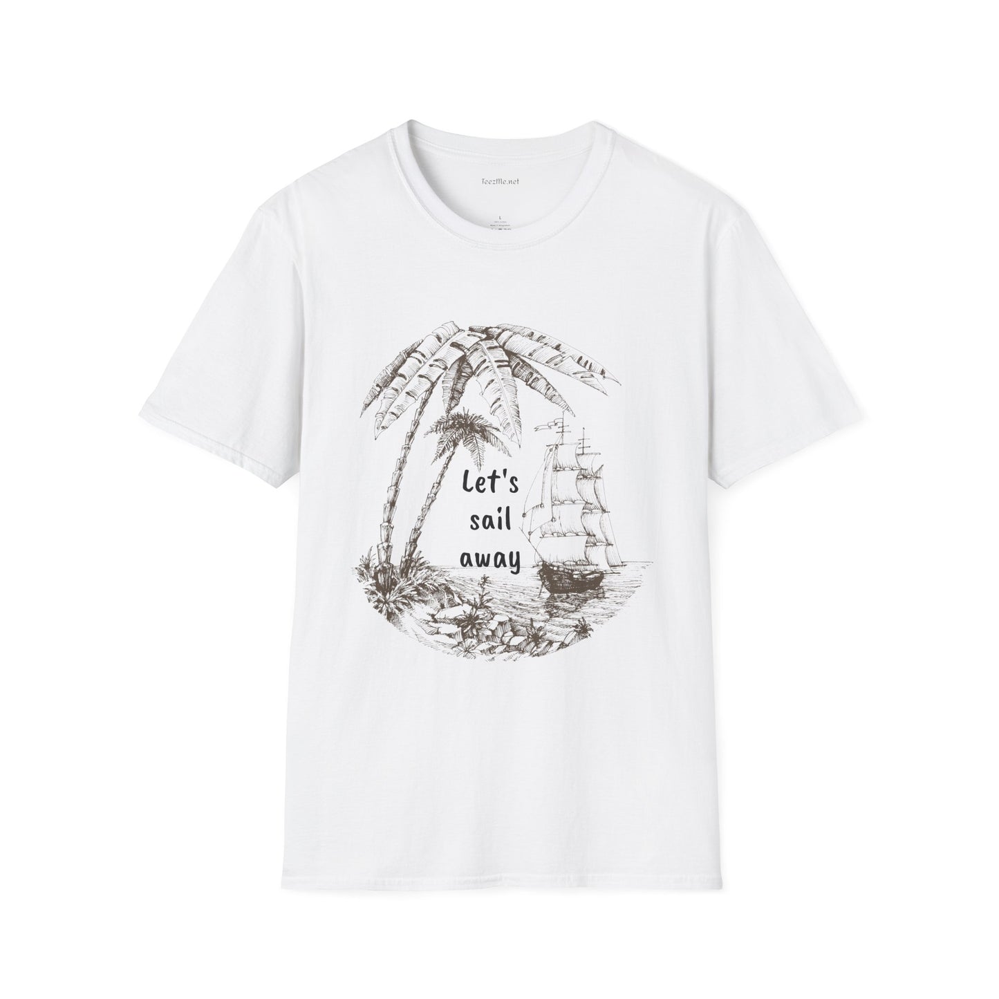 Let's sail away - Unisex Softstyle T-Shirt 100% Cotton Graphic