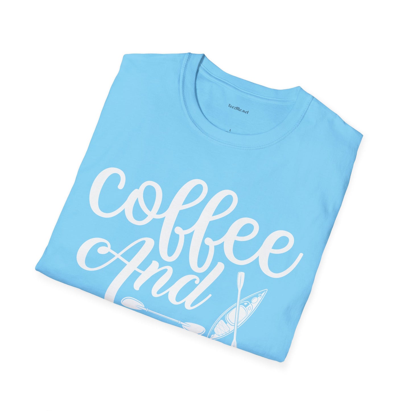 Coffee and Kayaks - Unisex Softstyle T-Shirt 100% Cotton Graphic