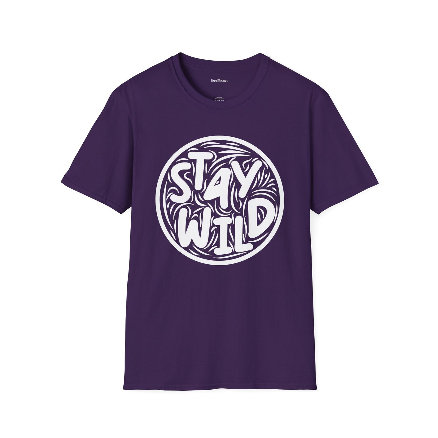 Stay Wild Retro Unisex Softstyle T-Shirt 100% Cotton