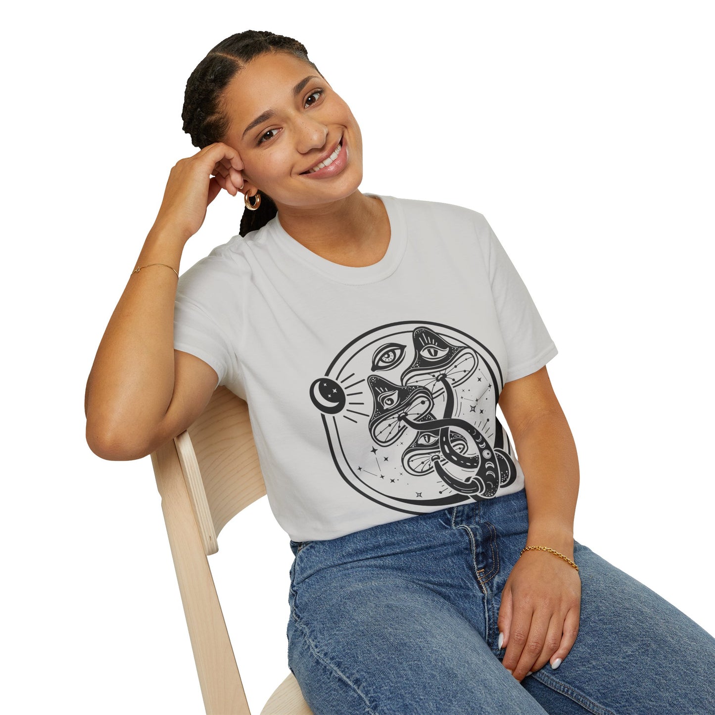 Mushrooms - Unisex Softstyle T-Shirt 100% Cotton Graphic