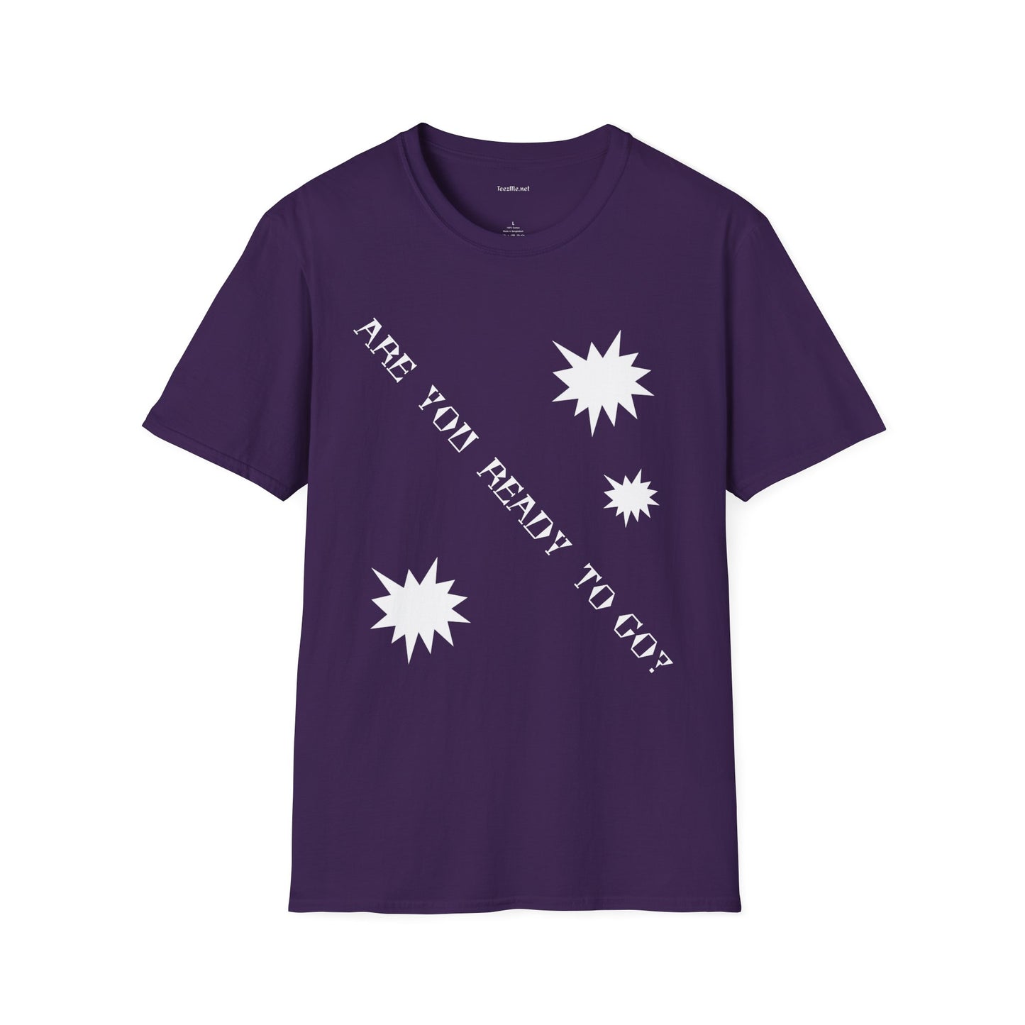 ARE YOU READY TO GO? - Unisex Softstyle T-Shirt 100% Cotton Graphic