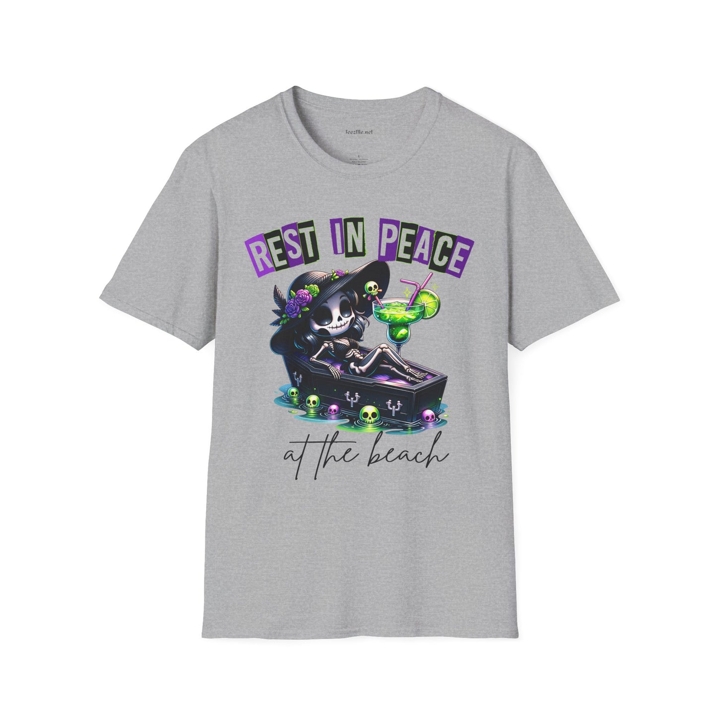RIP at the beach Unisex Softstyle T-Shirt 100% Cotton Graphic