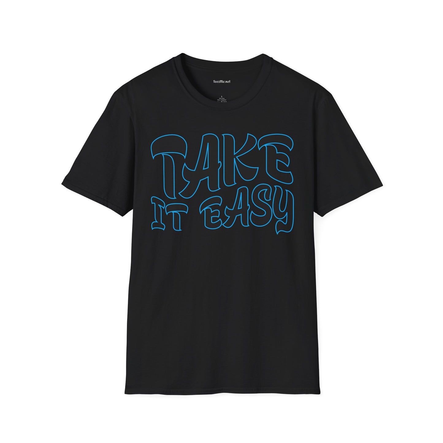 Take It Easy (blue) Unisex Softstyle T-Shirt 100% Cotton