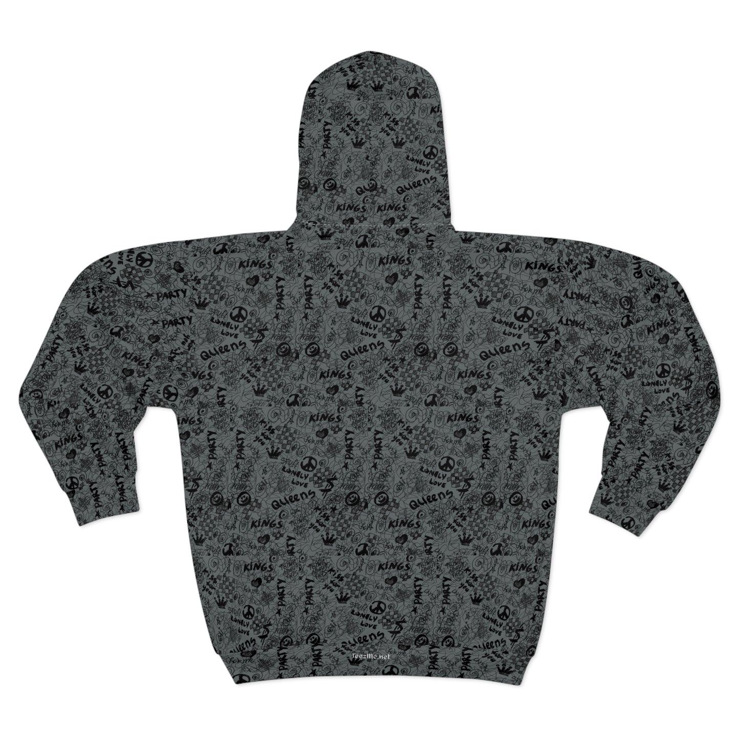 Street Style Grunge Unisex Zip Hoodie (AOP)