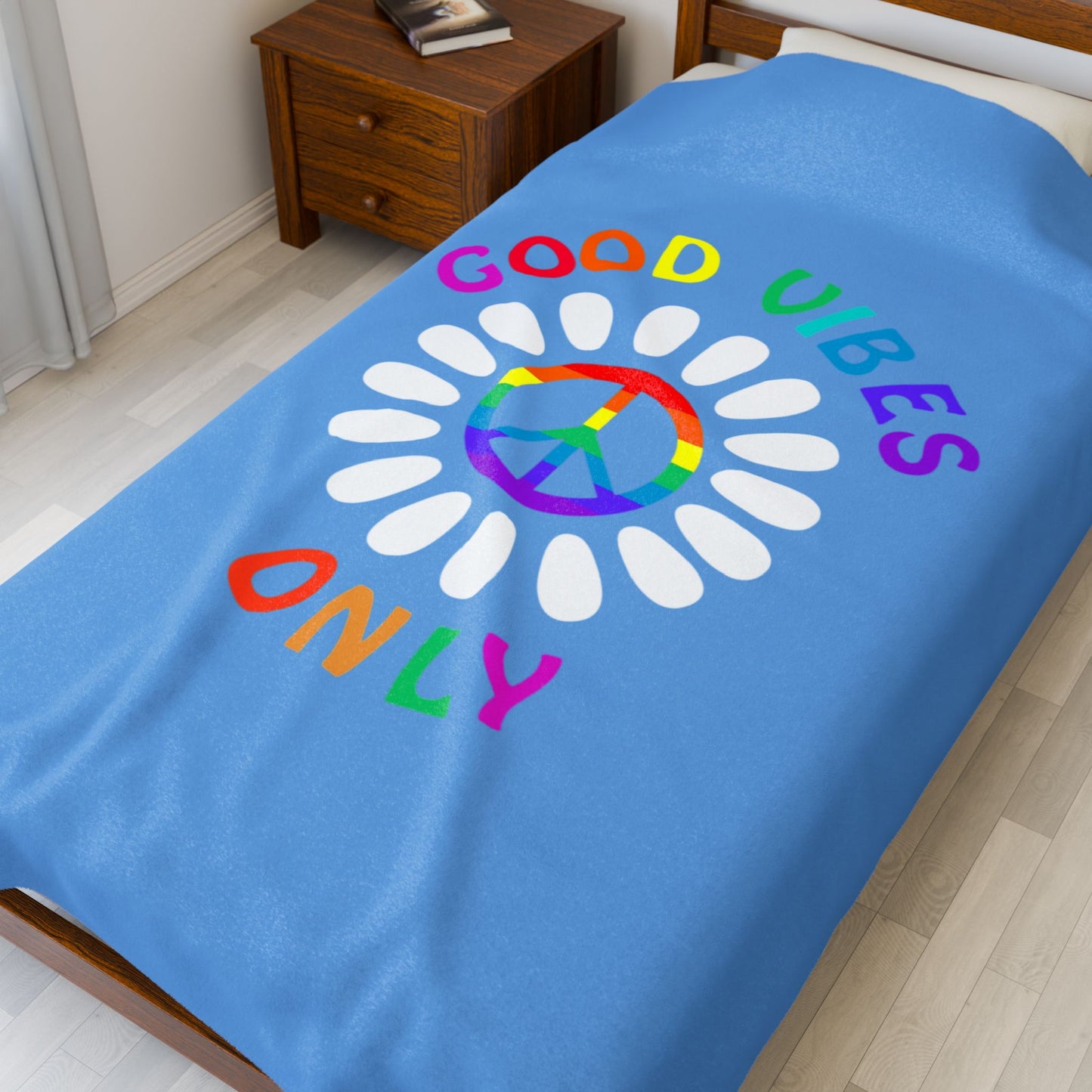 Good Vibes Velveteen Plush Blanket