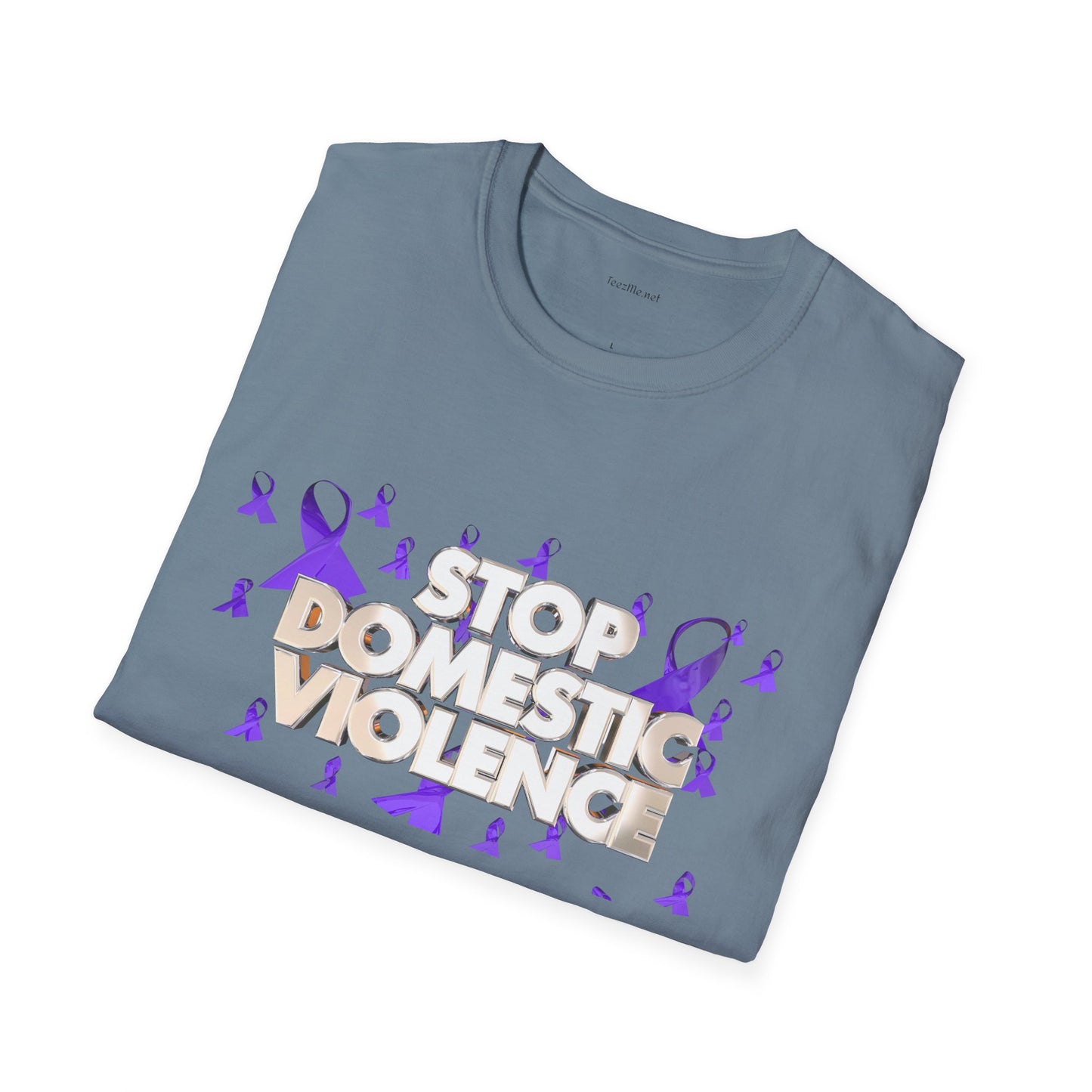 STOP DOMESTIC VIOLENCE - Unisex Softstyle T-Shirt 100% Cotton Graphic