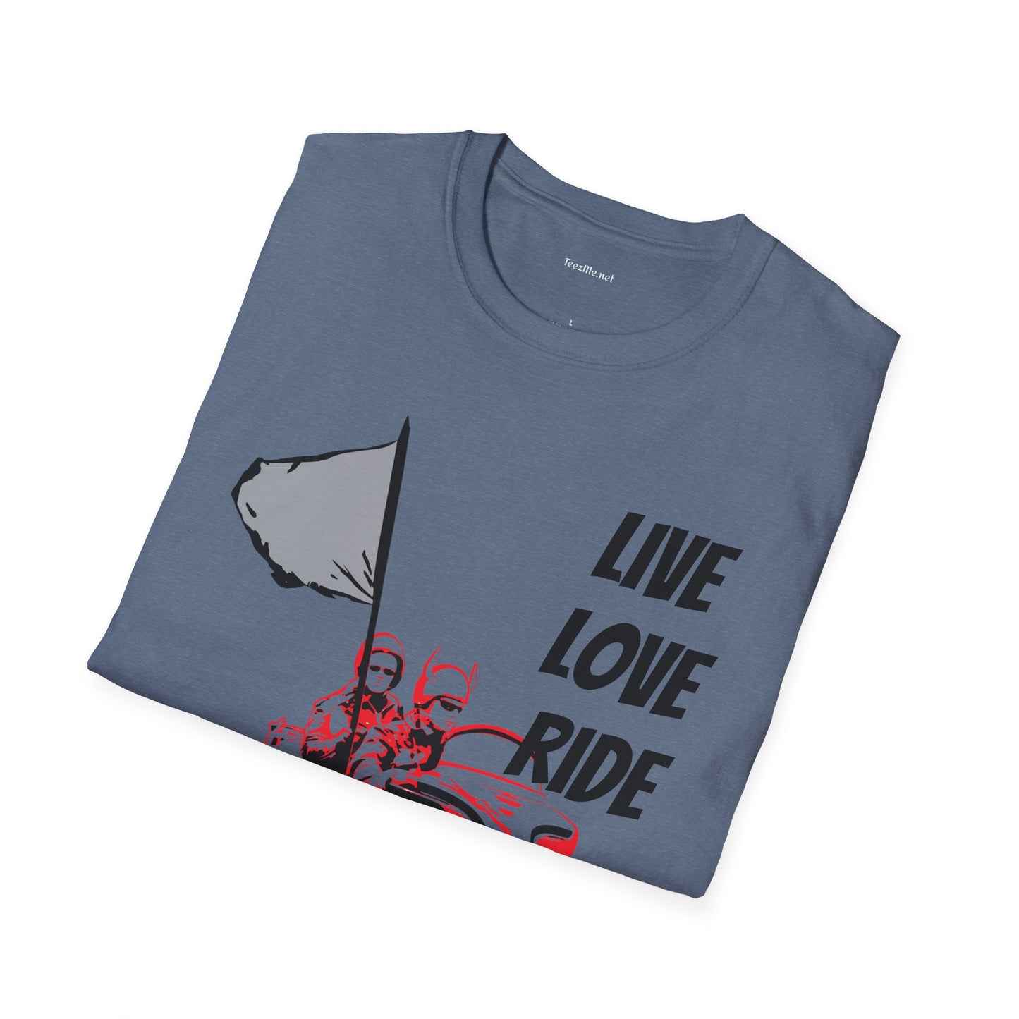 Live Love Ride - Unisex Softstyle T-Shirt 100% Cotton Graphic Motorcycle Harley