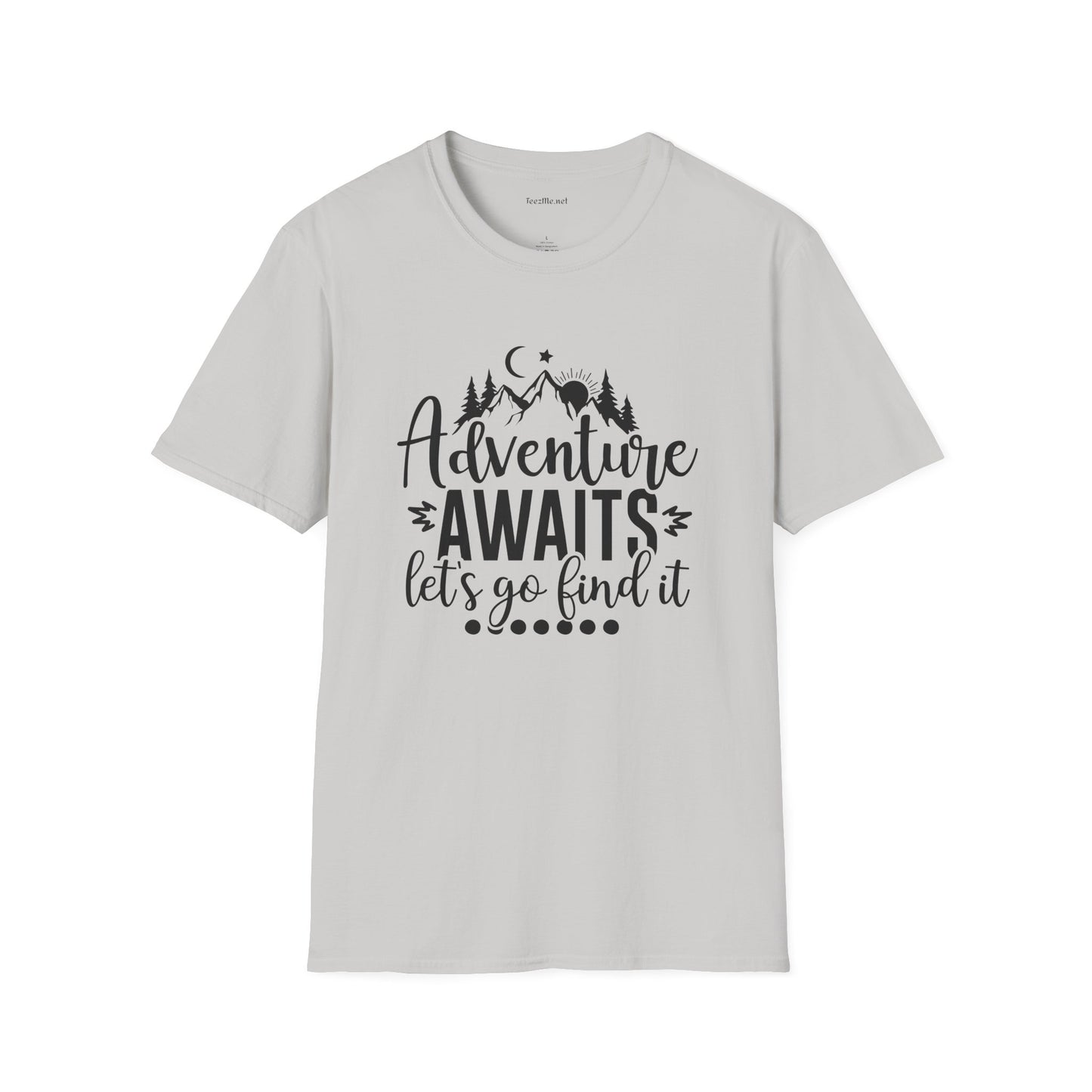 Adventure Awaits Unisex Softstyle T-Shirt 100% Cotton Graphic