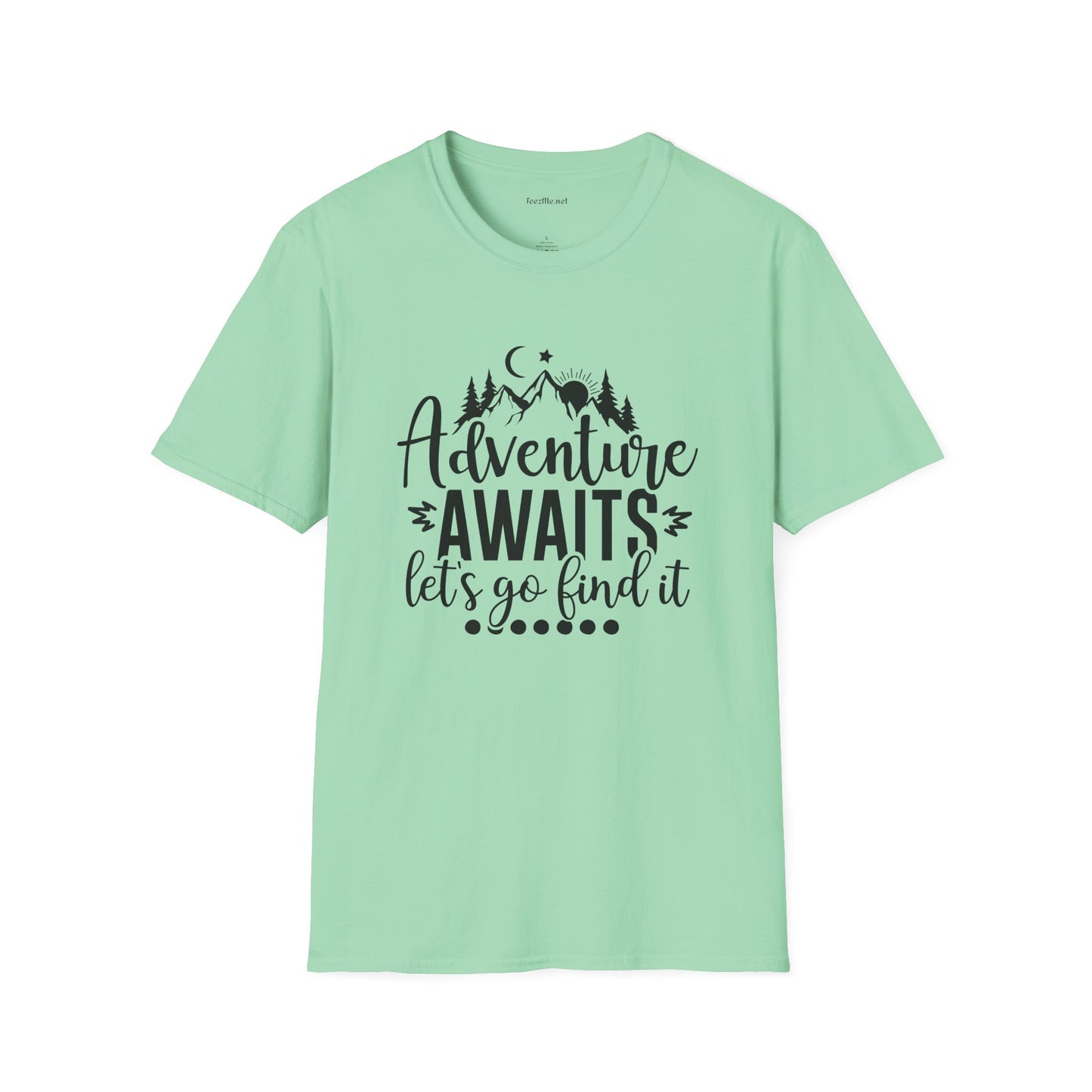 Adventure Awaits Unisex Softstyle T-Shirt 100% Cotton Graphic