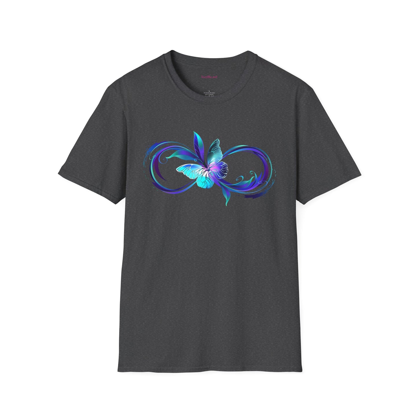 Infinity with Butterfly Unisex Softstyle T-Shirt 100% Cotton Graphic