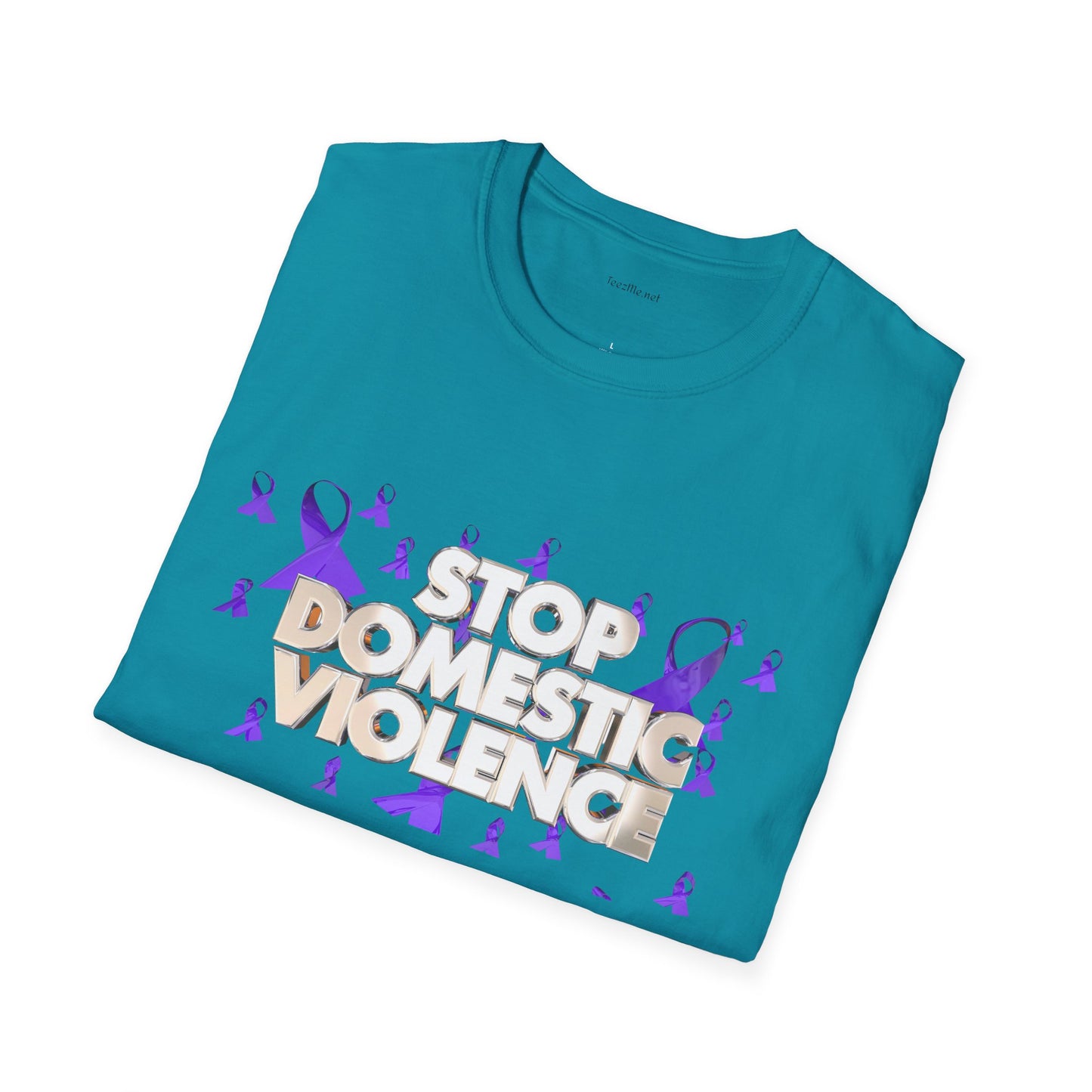 STOP DOMESTIC VIOLENCE - Unisex Softstyle T-Shirt 100% Cotton Graphic