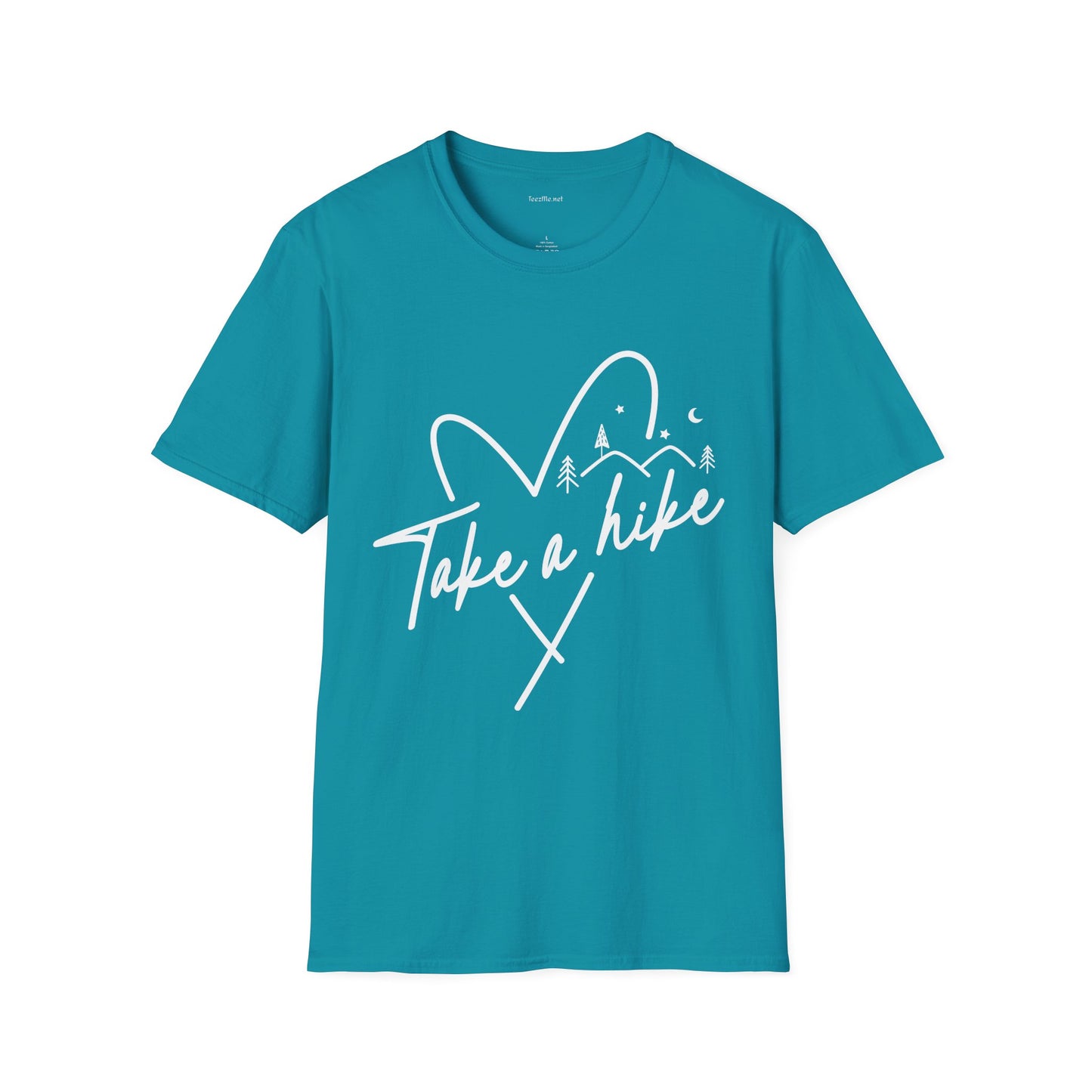 Take a Hike (white) - Unisex Softstyle T-Shirt 100% Cotton Graphic