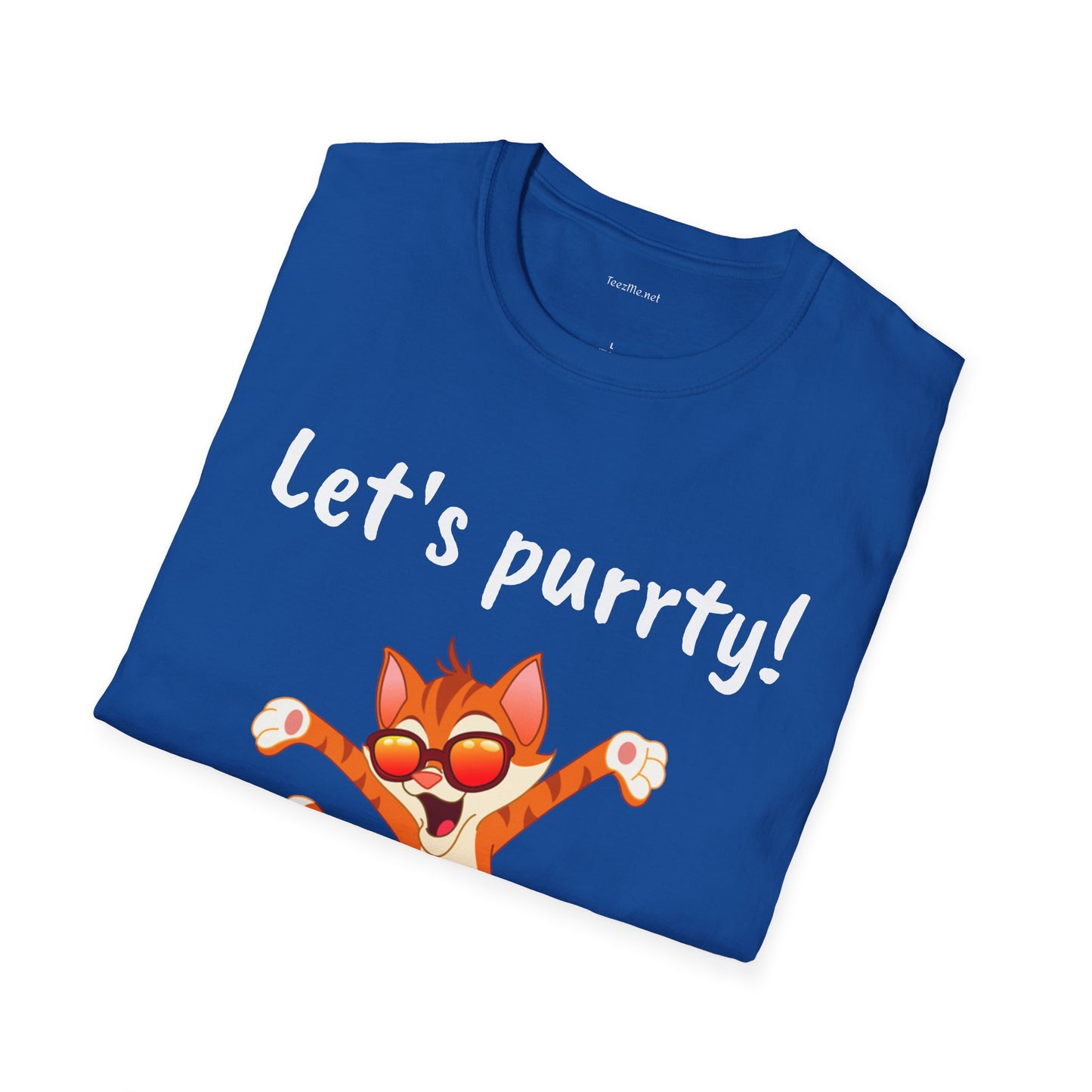 Let's purrty! - Unisex Softstyle T-Shirt 100% Cotton Graphic