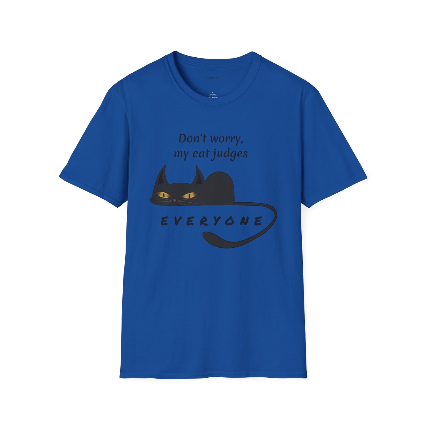 Judging Cat - Unisex Softstyle T-Shirt 100% Cotton Graphic