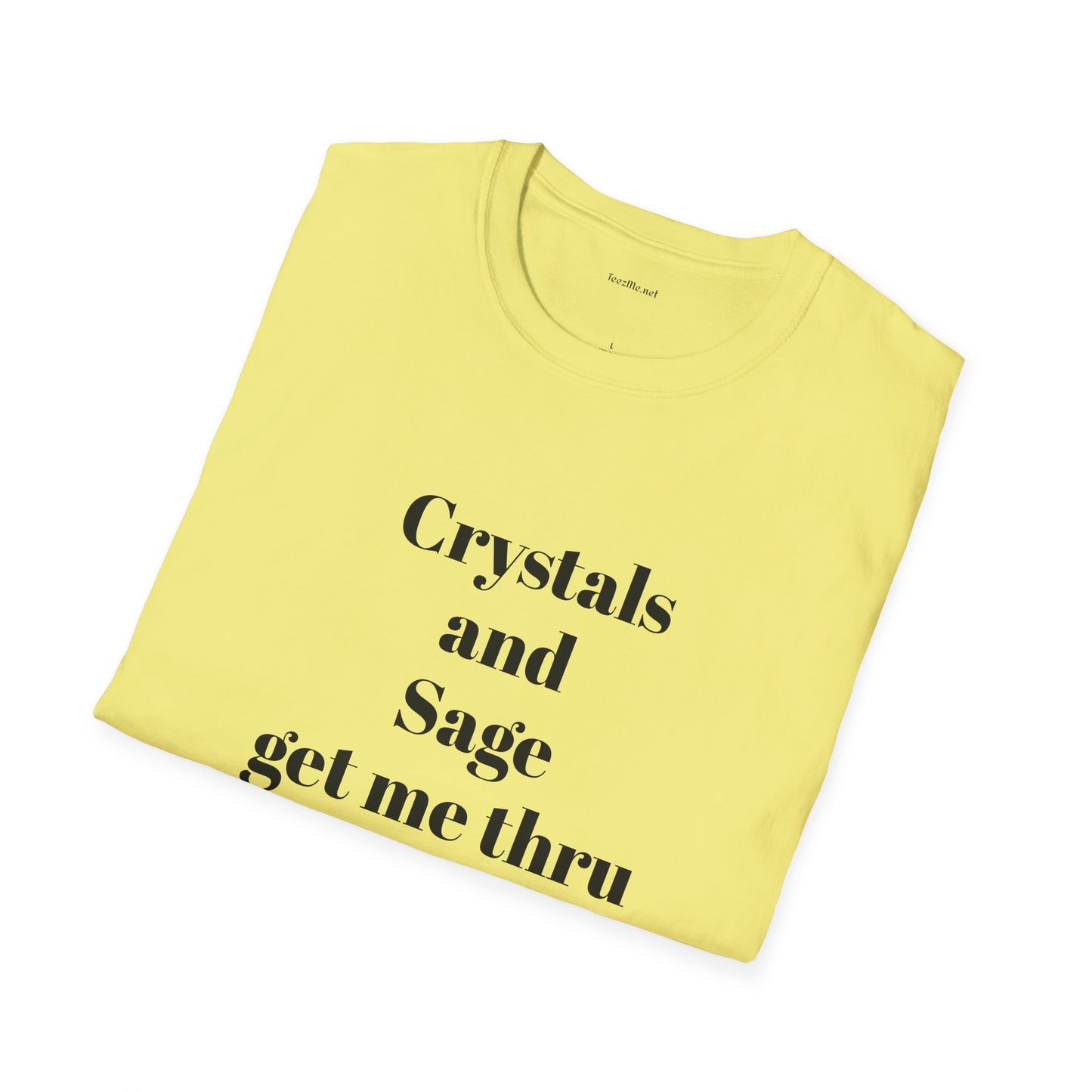 Crystals and Sage - Unisex Softstyle T-Shirt 100% Cotton Graphic