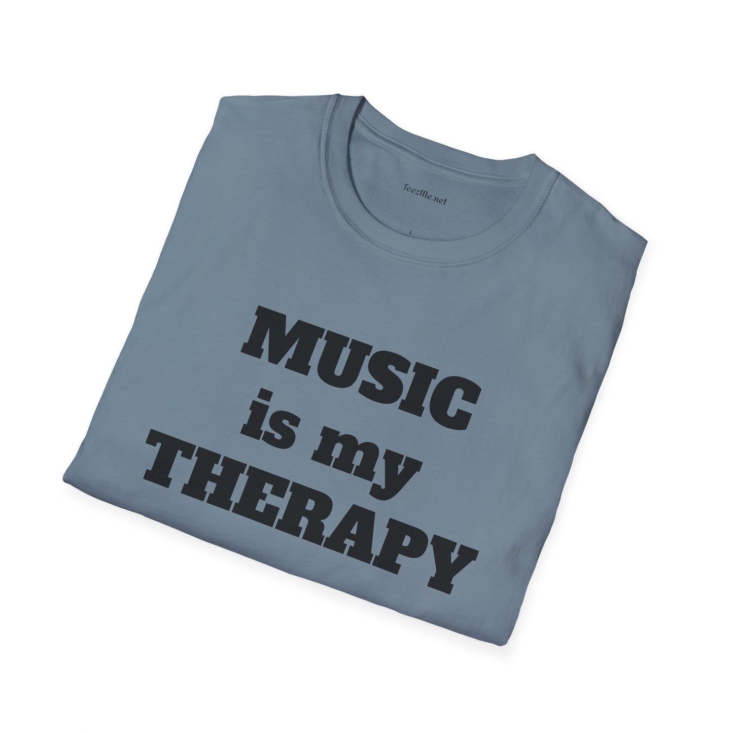 Music is my Therapy - Unisex Softstyle T-Shirt 100% Cotton Graphic