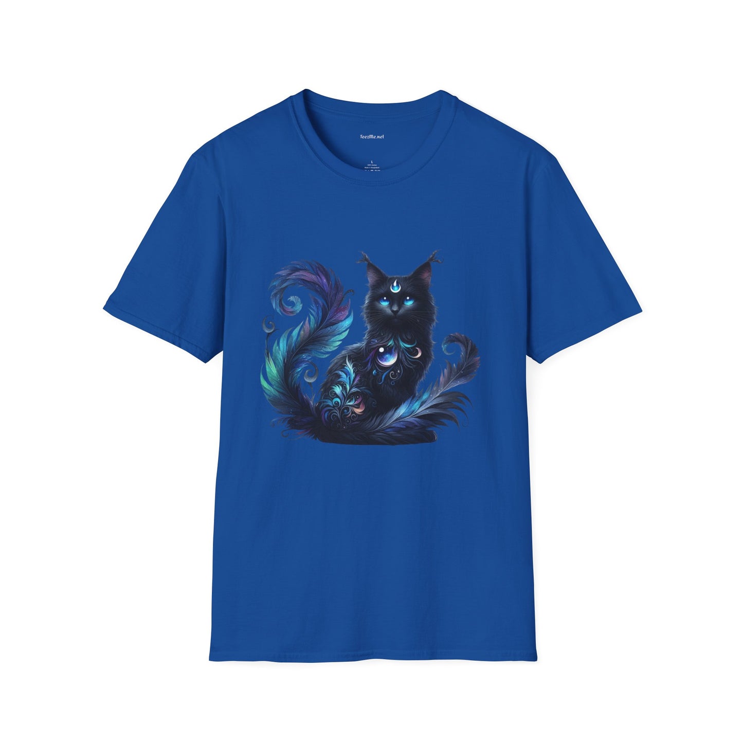 Black Spiritual Cat - Shirt 100% Cotton Graphic