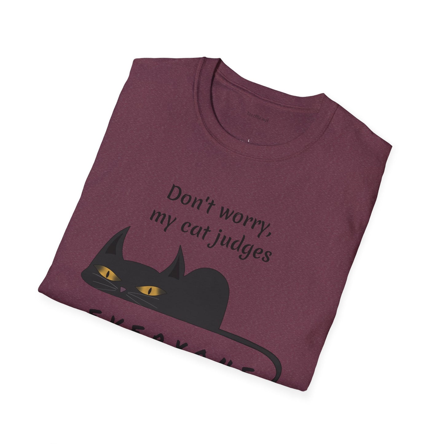 Judging Cat - Unisex Softstyle T-Shirt 100% Cotton Graphic
