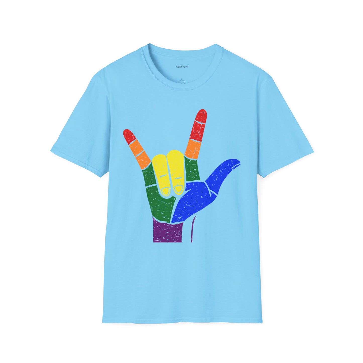 ASL Love LGBT  - Unisex Softstyle T-Shirt 100% Cotton Graphic