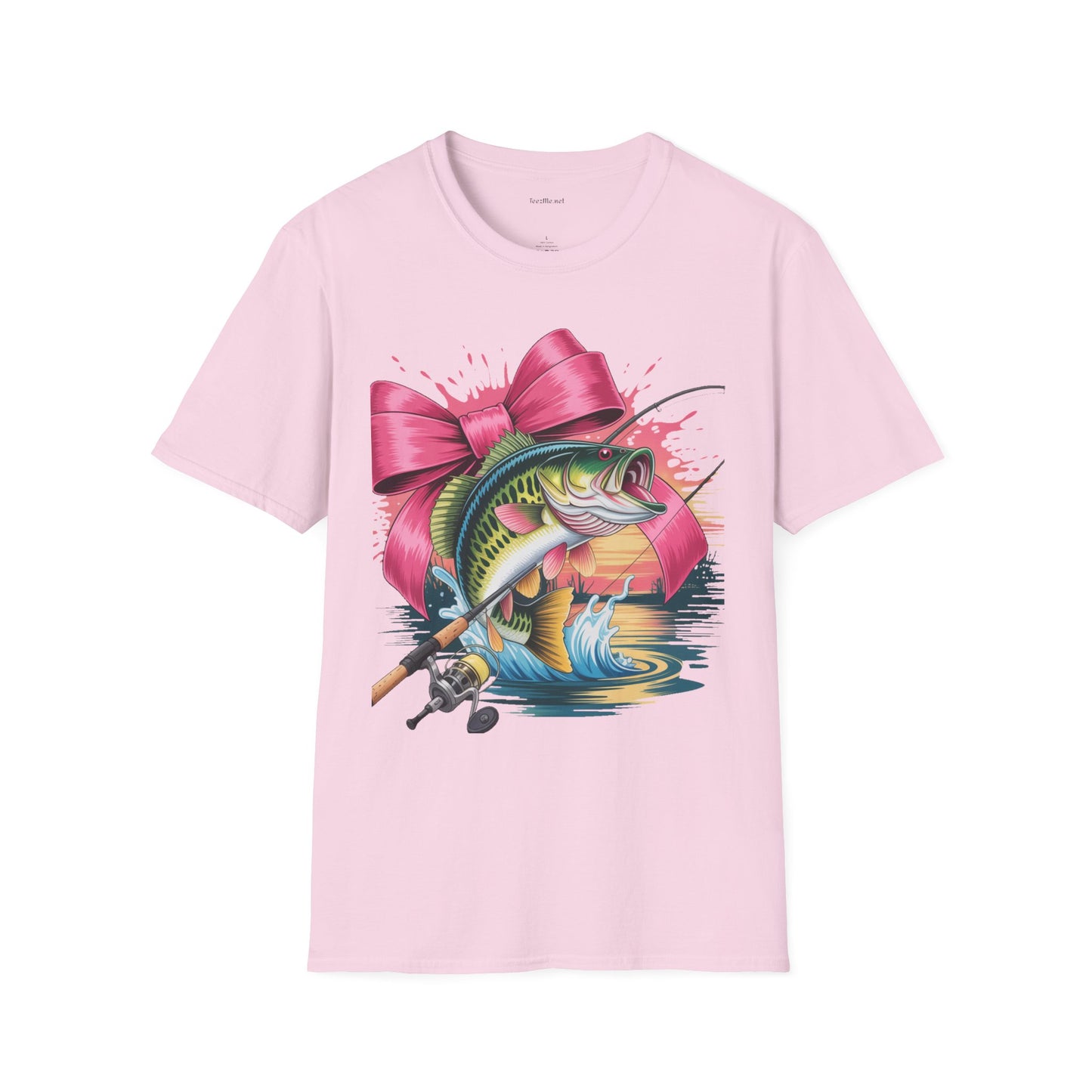 Fishing Girl - Unisex Softstyle T-Shirt 100% Cotton Graphic