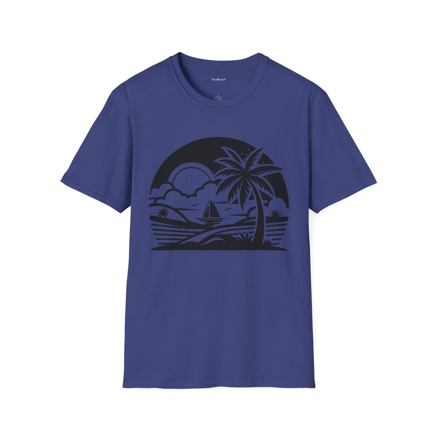 Beach Sunrise - Unisex Softstyle T-Shirt 100% Cotton Graphic